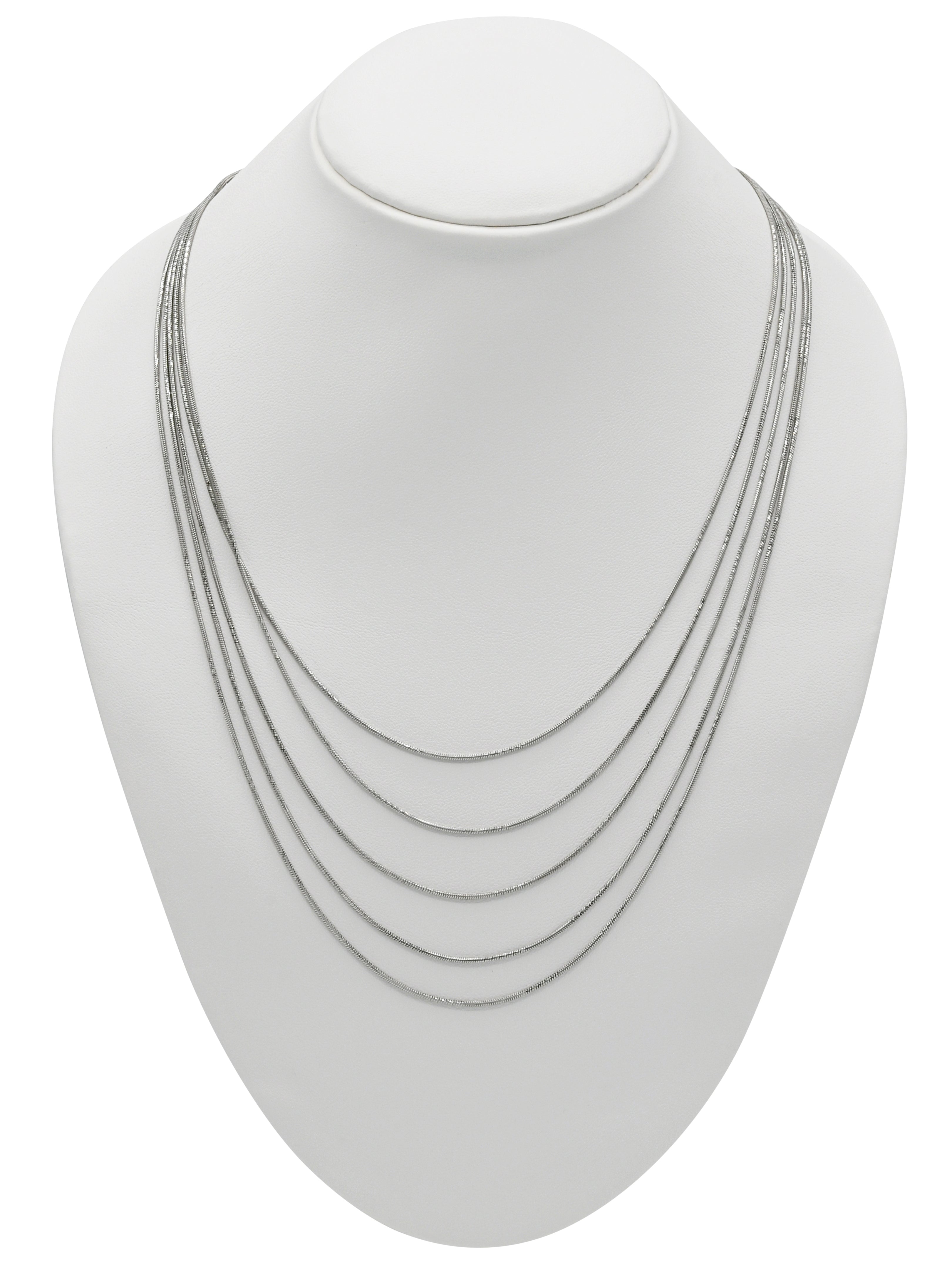 Sterling Silver 5 Row Chain