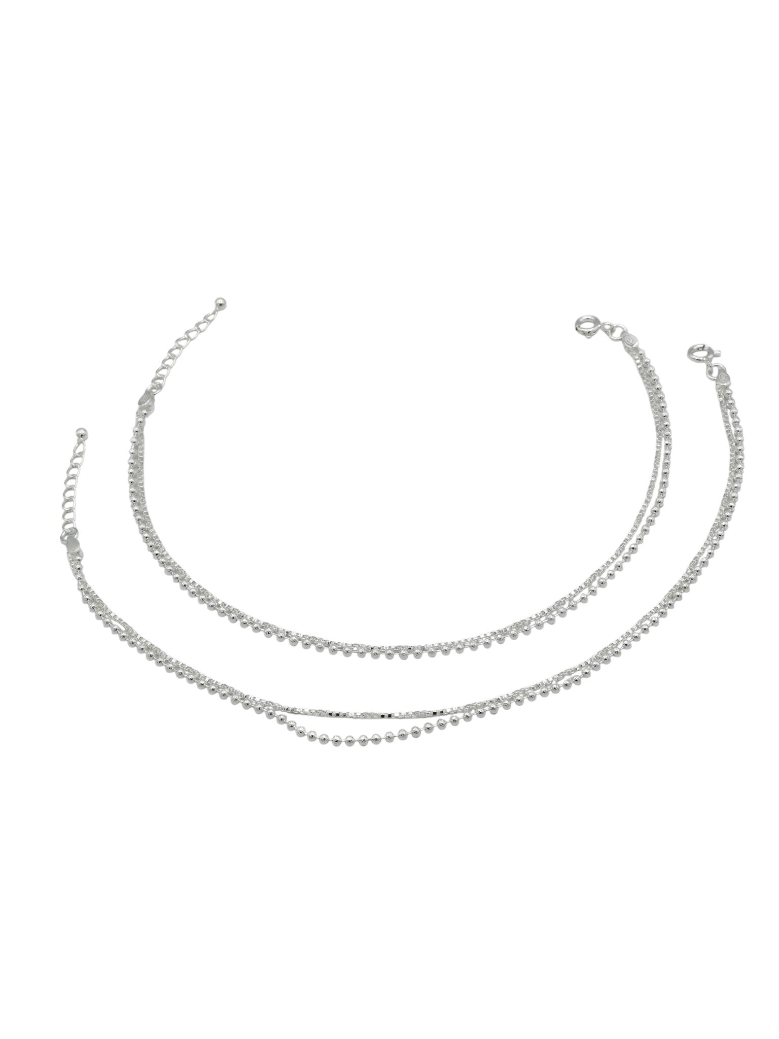 Sterling Silver Ladies Anklets - Roop Darshan