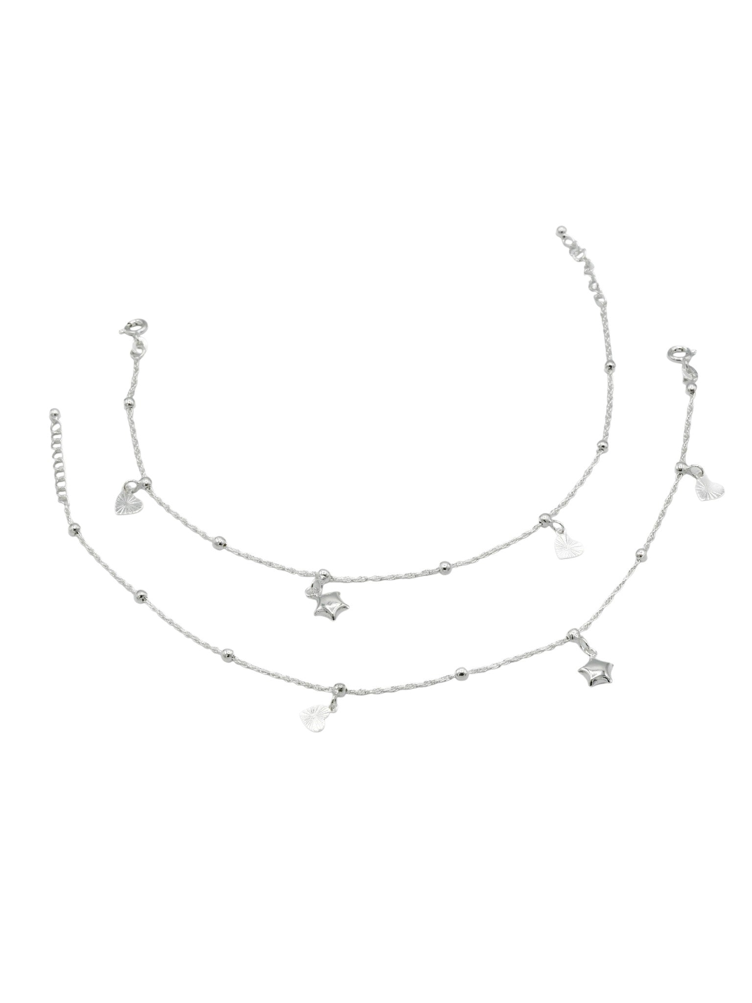 Sterling Silver Ladies Anklets - Roop Darshan