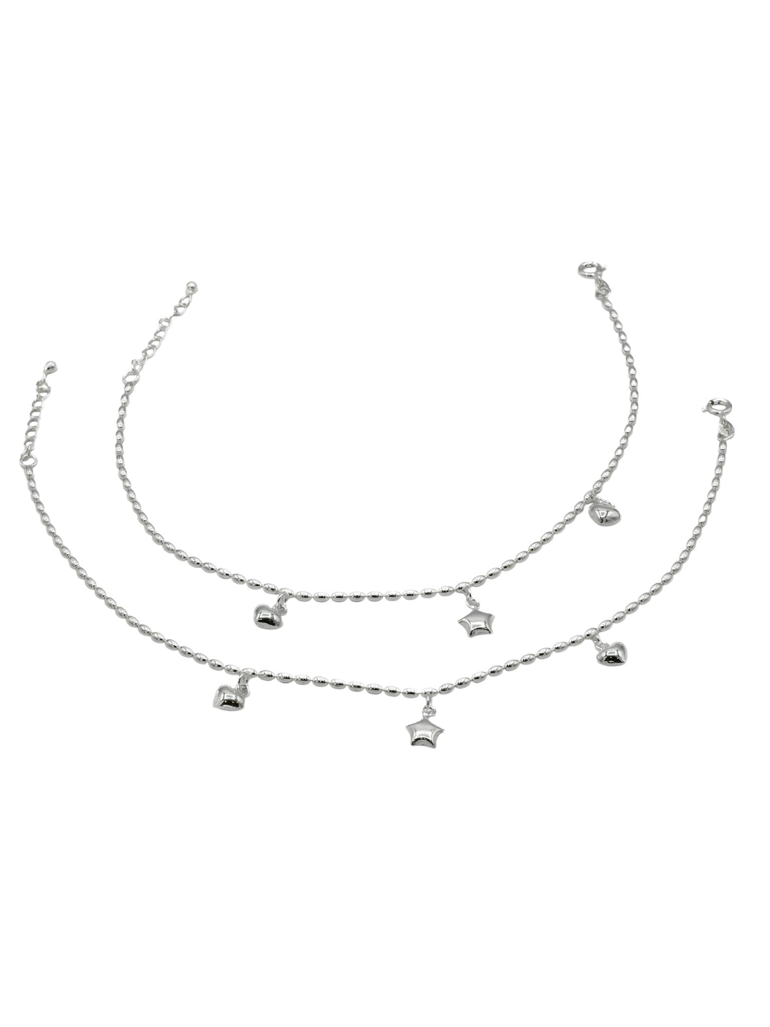Sterling Silver Ladies Anklets - Roop Darshan