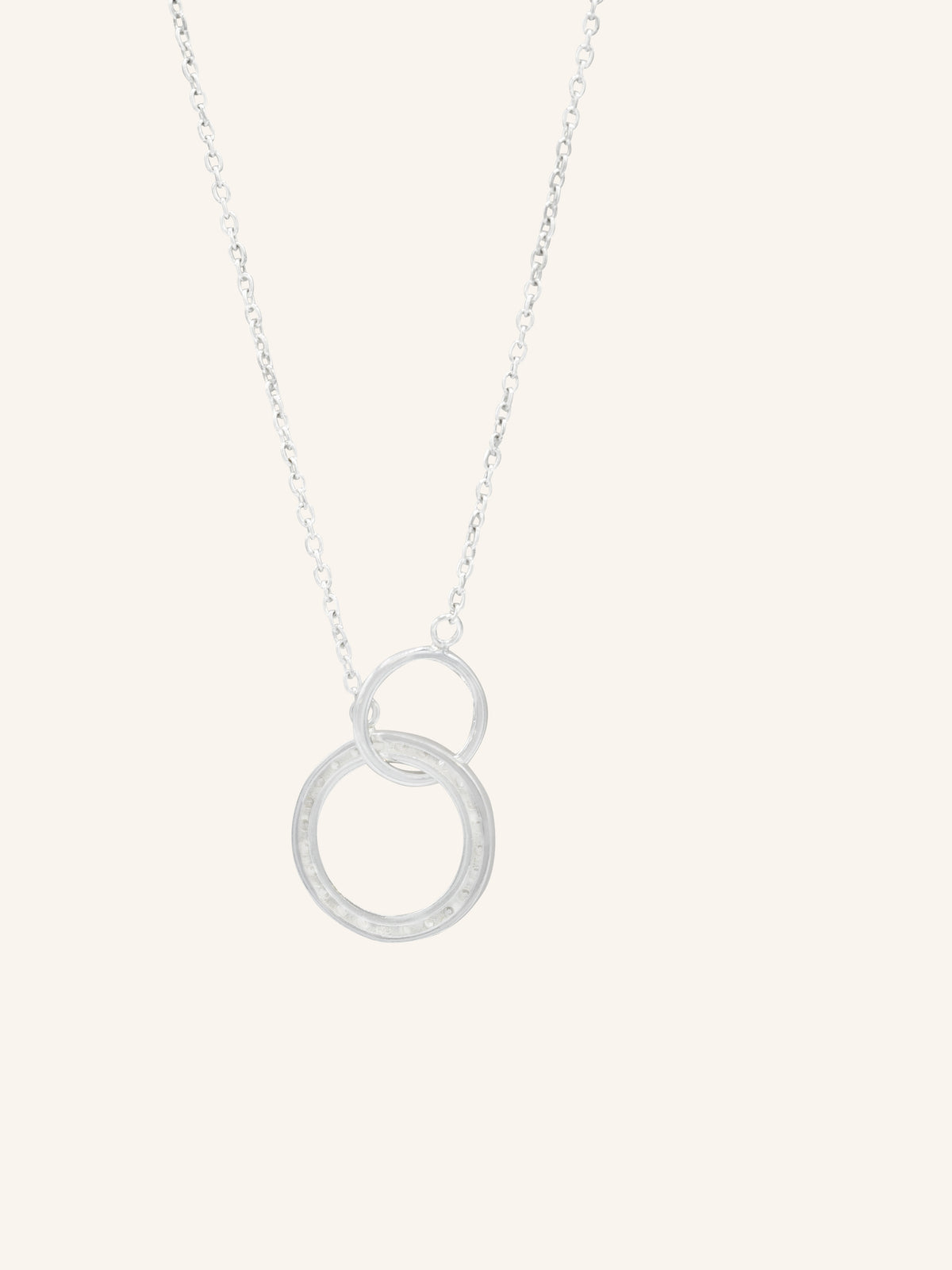 Interlocking Circles Sterling Silver Necklace