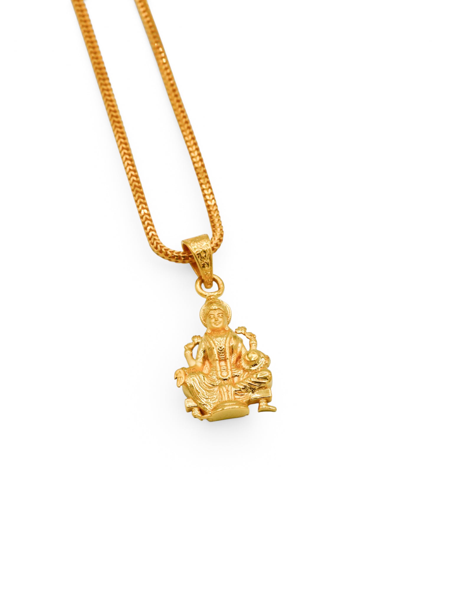 22Ct Gold Laxmi Mata Pendant - Roop Darshan