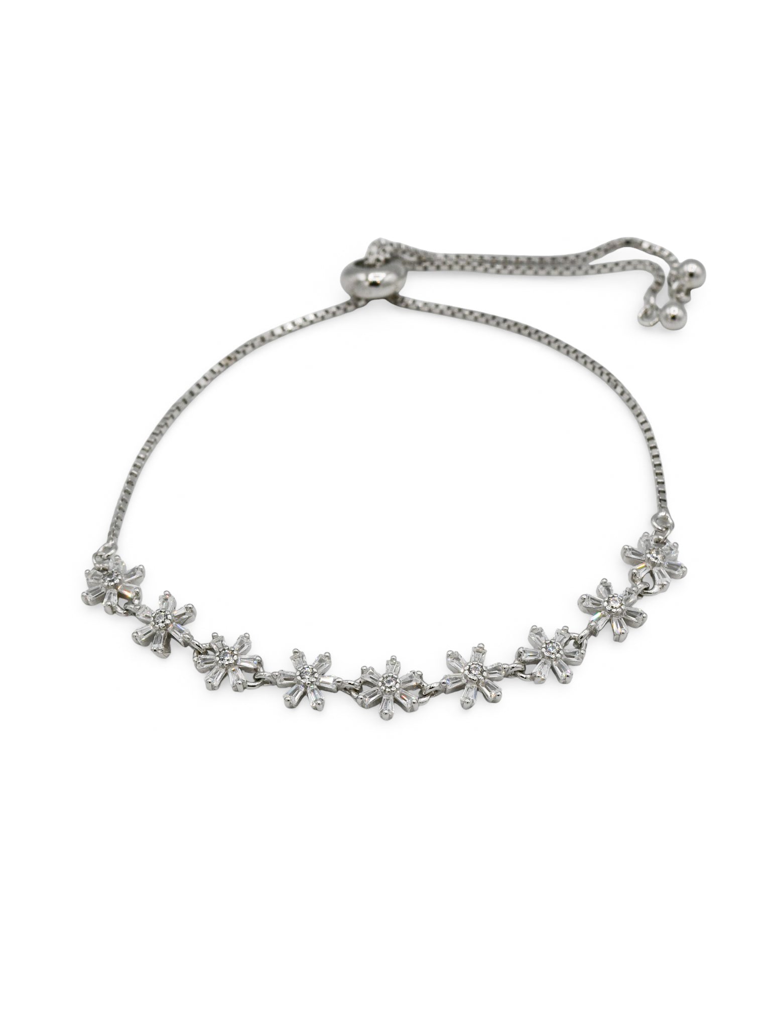 Sterling Silver CZ Bracelet - Roop Darshan