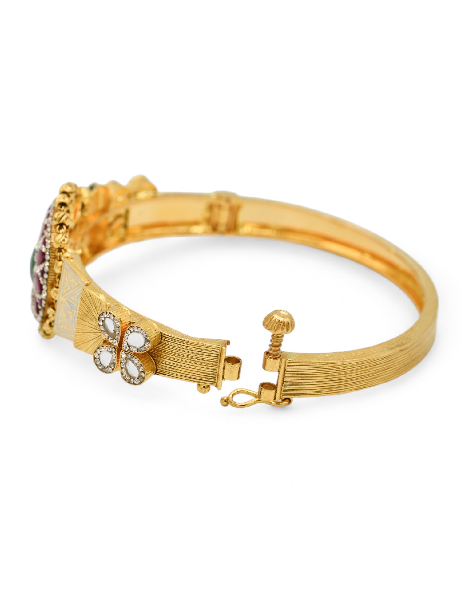 22ct Gold Antique Kundan Bangle