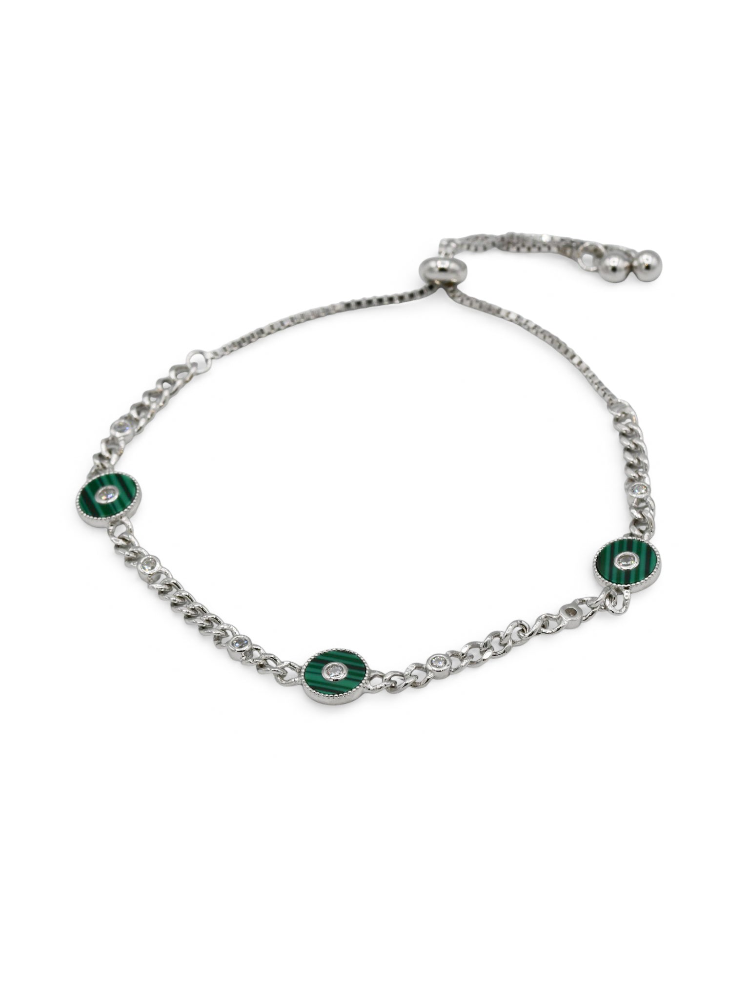 Sterling Silver CZ Bracelet - Roop Darshan