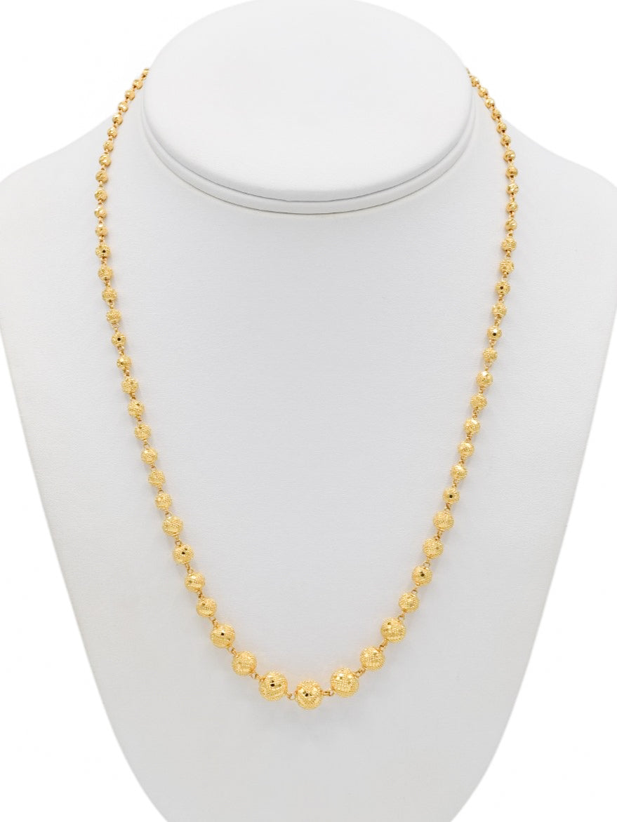 22ct Gold Ball Fancy Chain - Roop Darshan