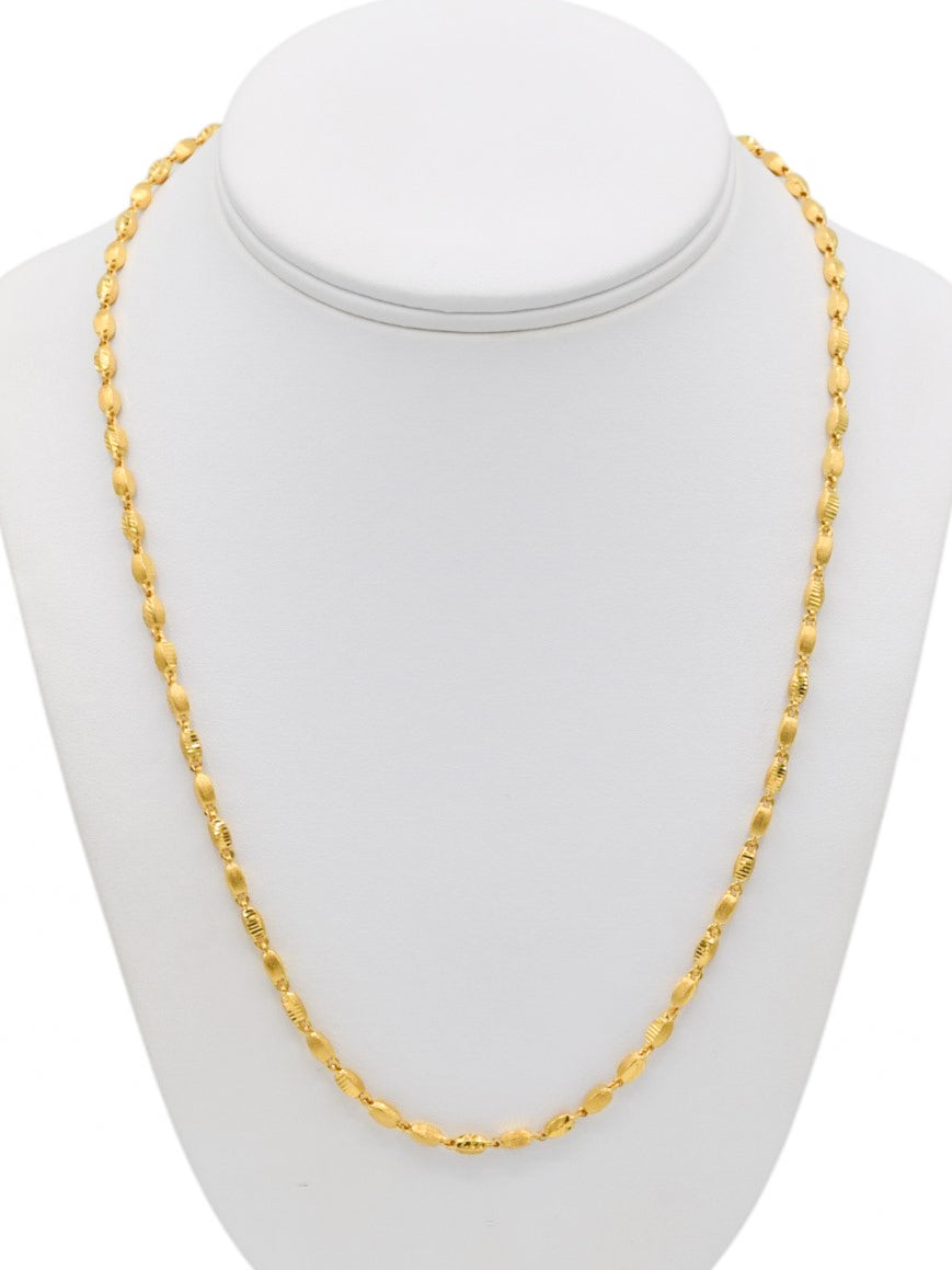 22ct Gold Hollow Fancy Chain - Roop Darshan