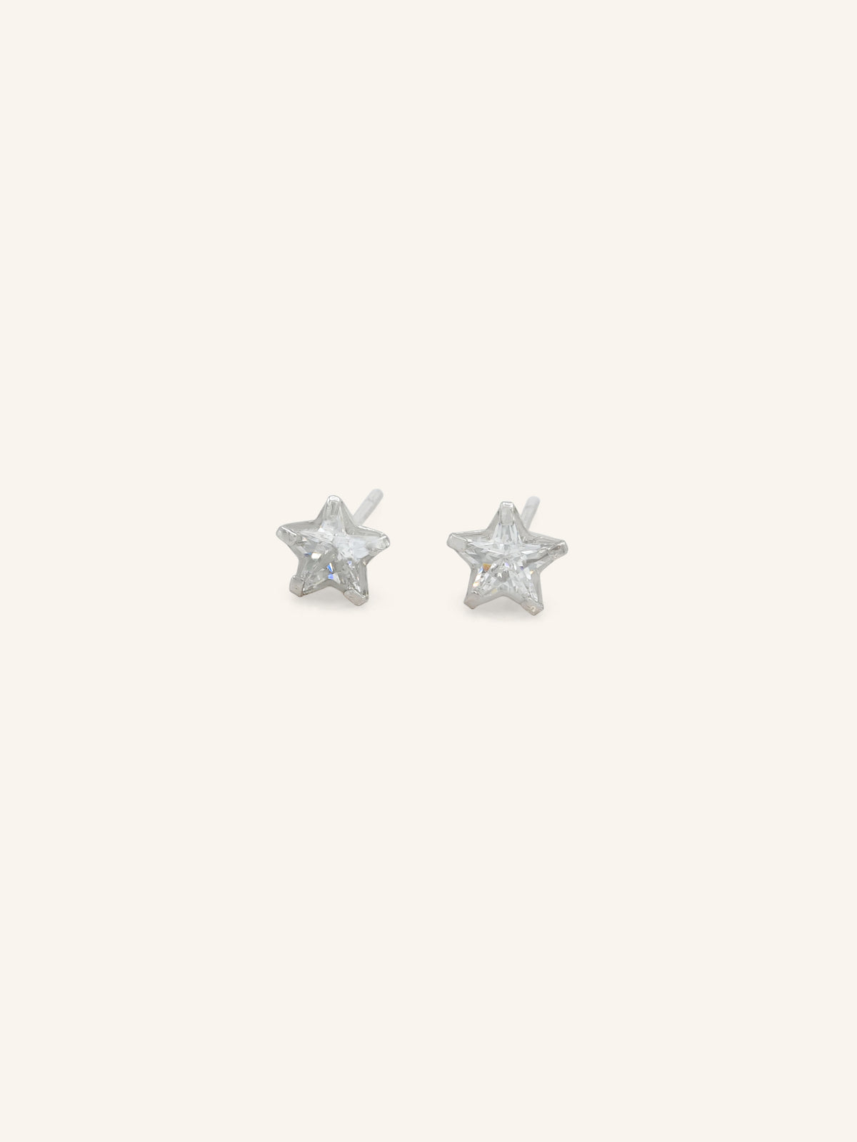CZ Star Sterling Silver Studs