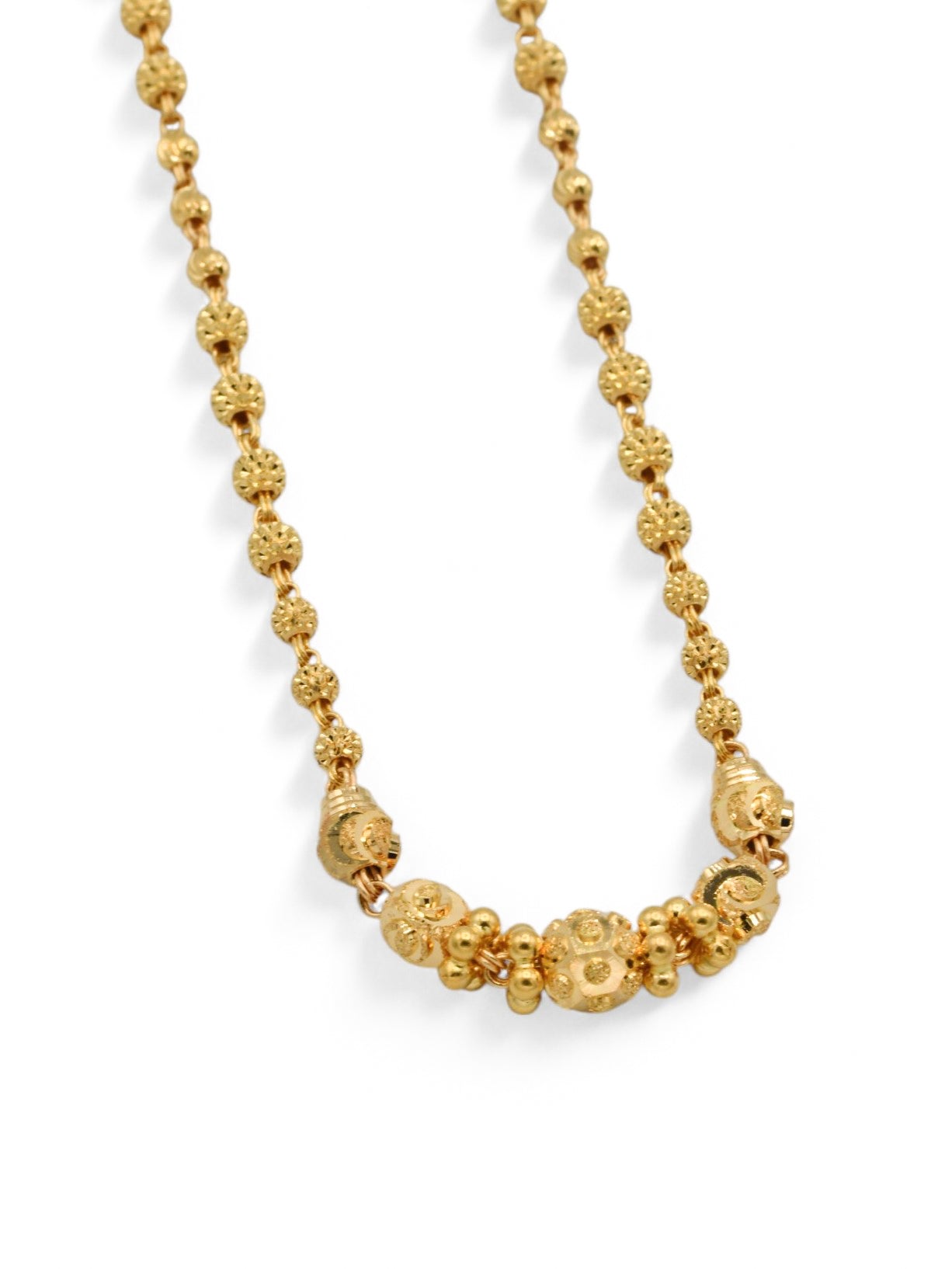 22ct Gold Ball Fancy Chain