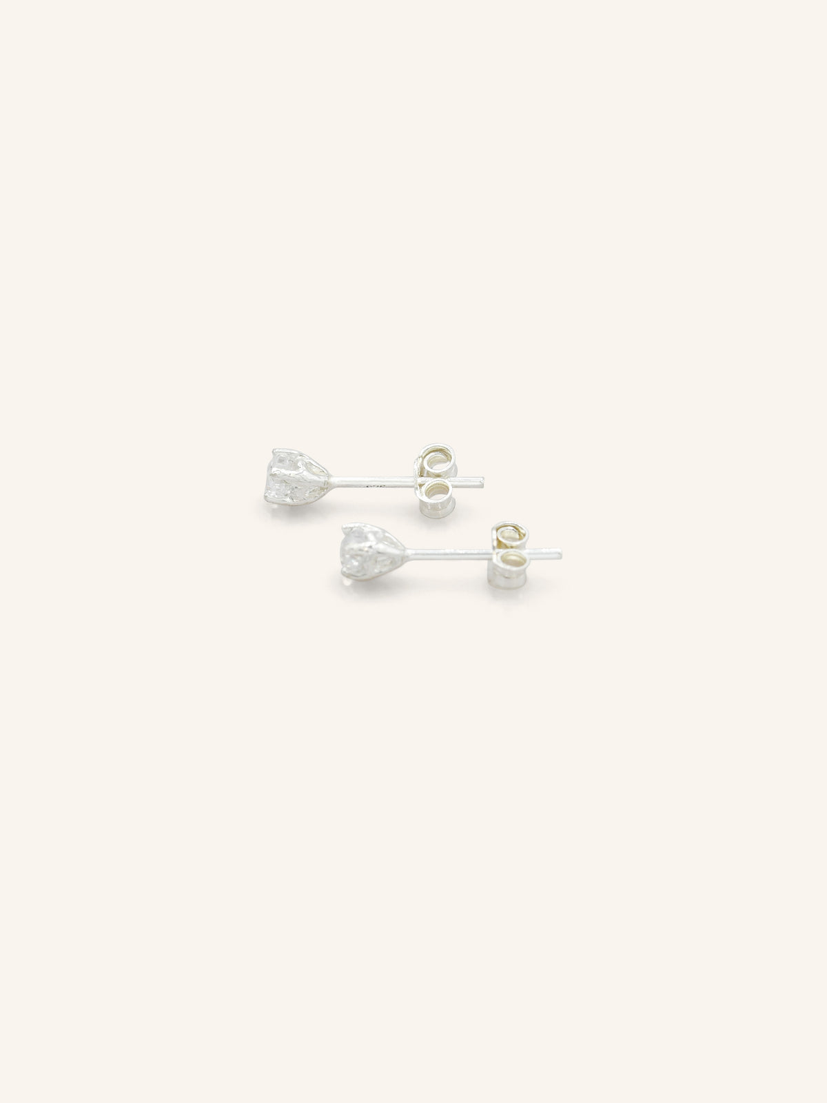 Mini Star Sterling Silver CZ Studs