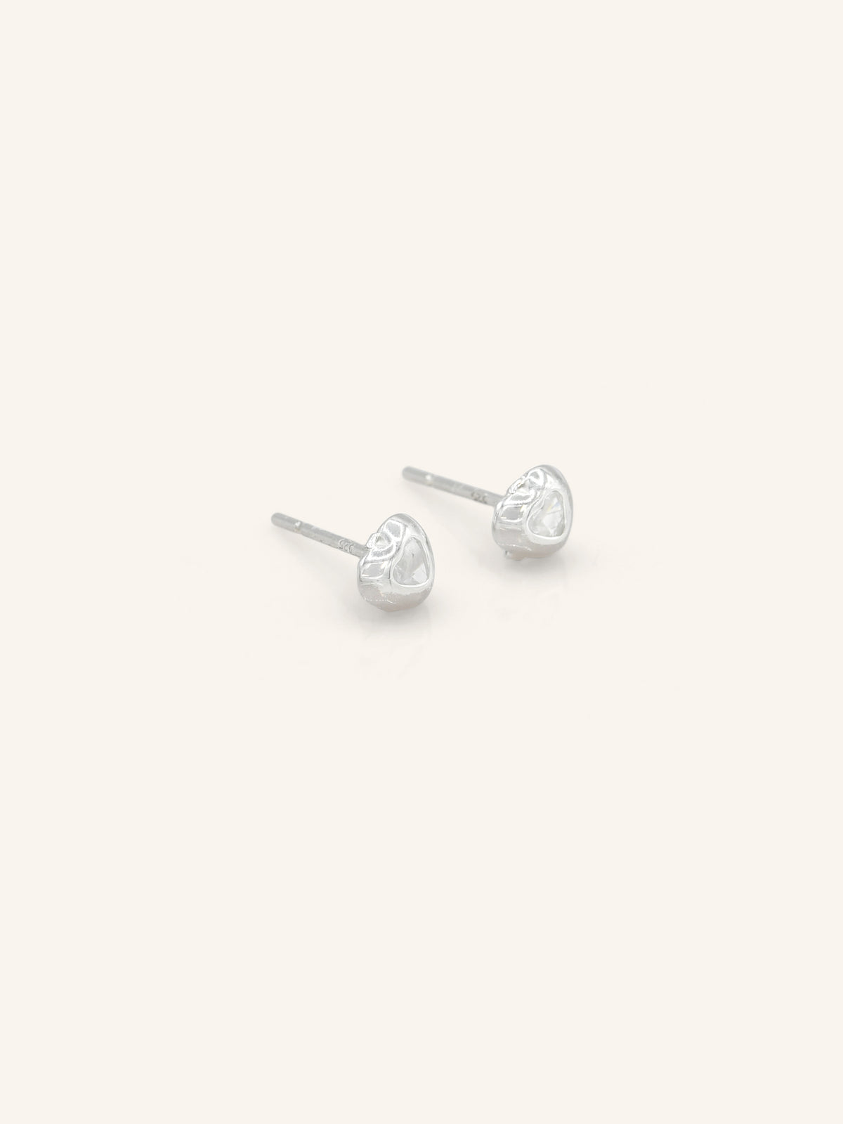 Sterling Silver Heart Studs