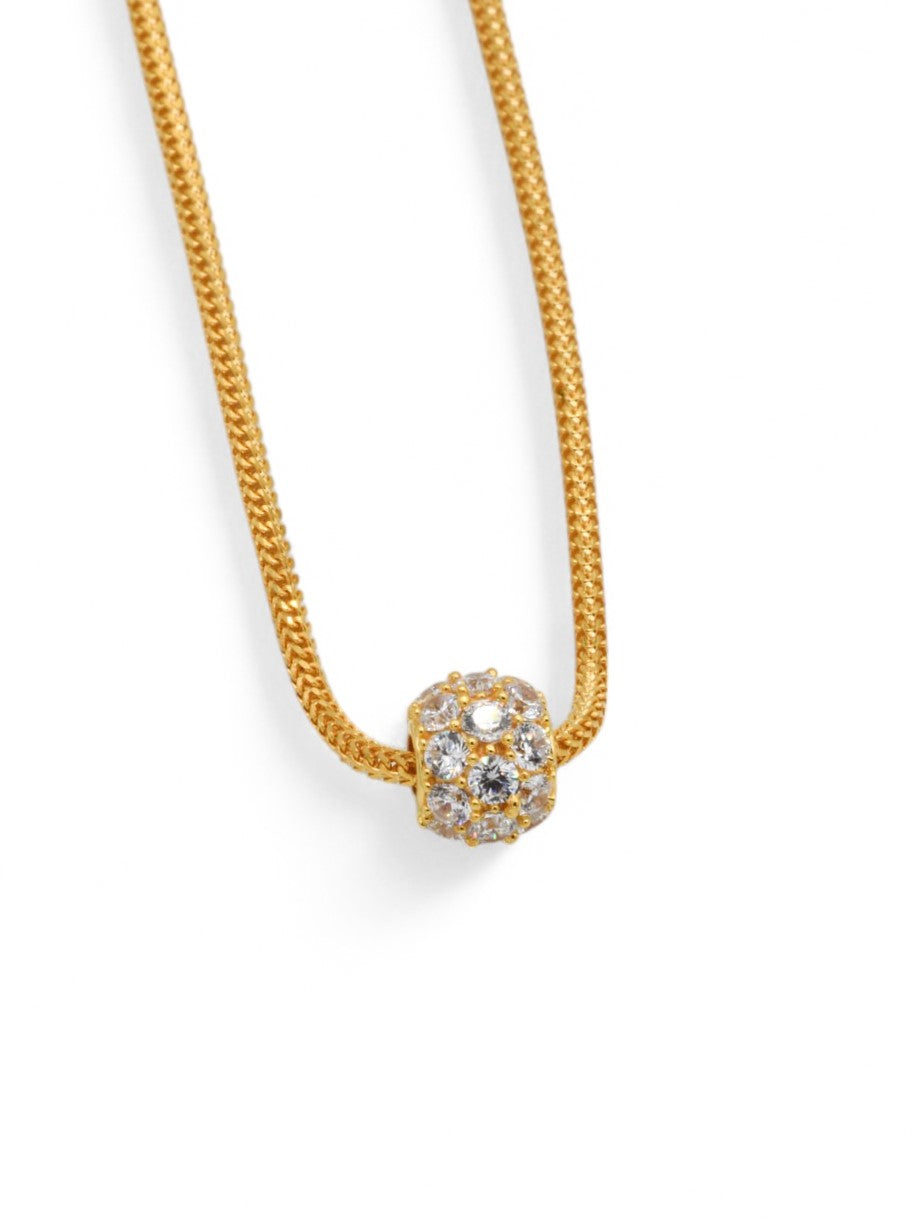 22ct Gold CZ Ball Pendant - Roop Darshan