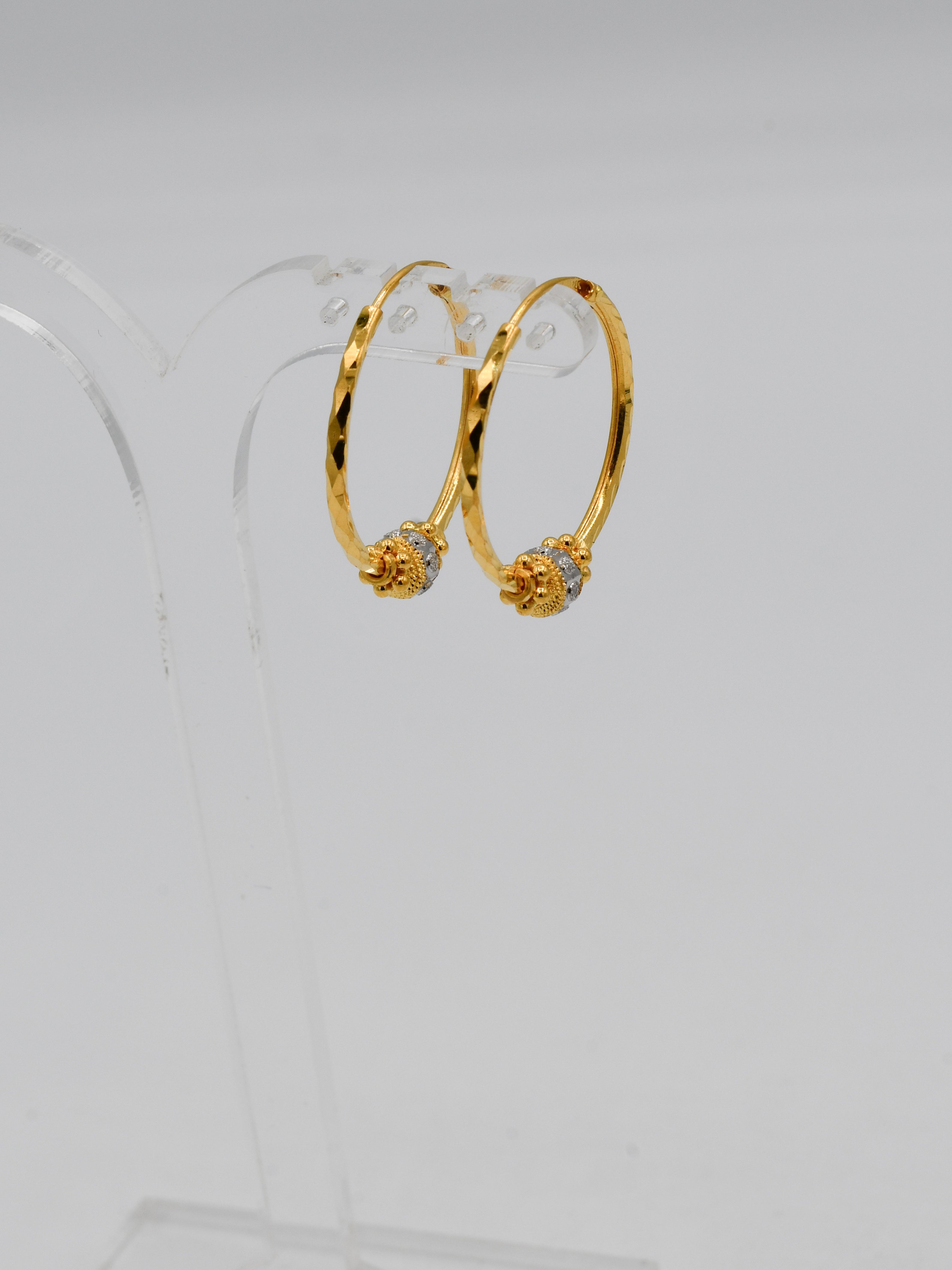 22Ct Gold Two Tone Ball Bali - Roop Darshan