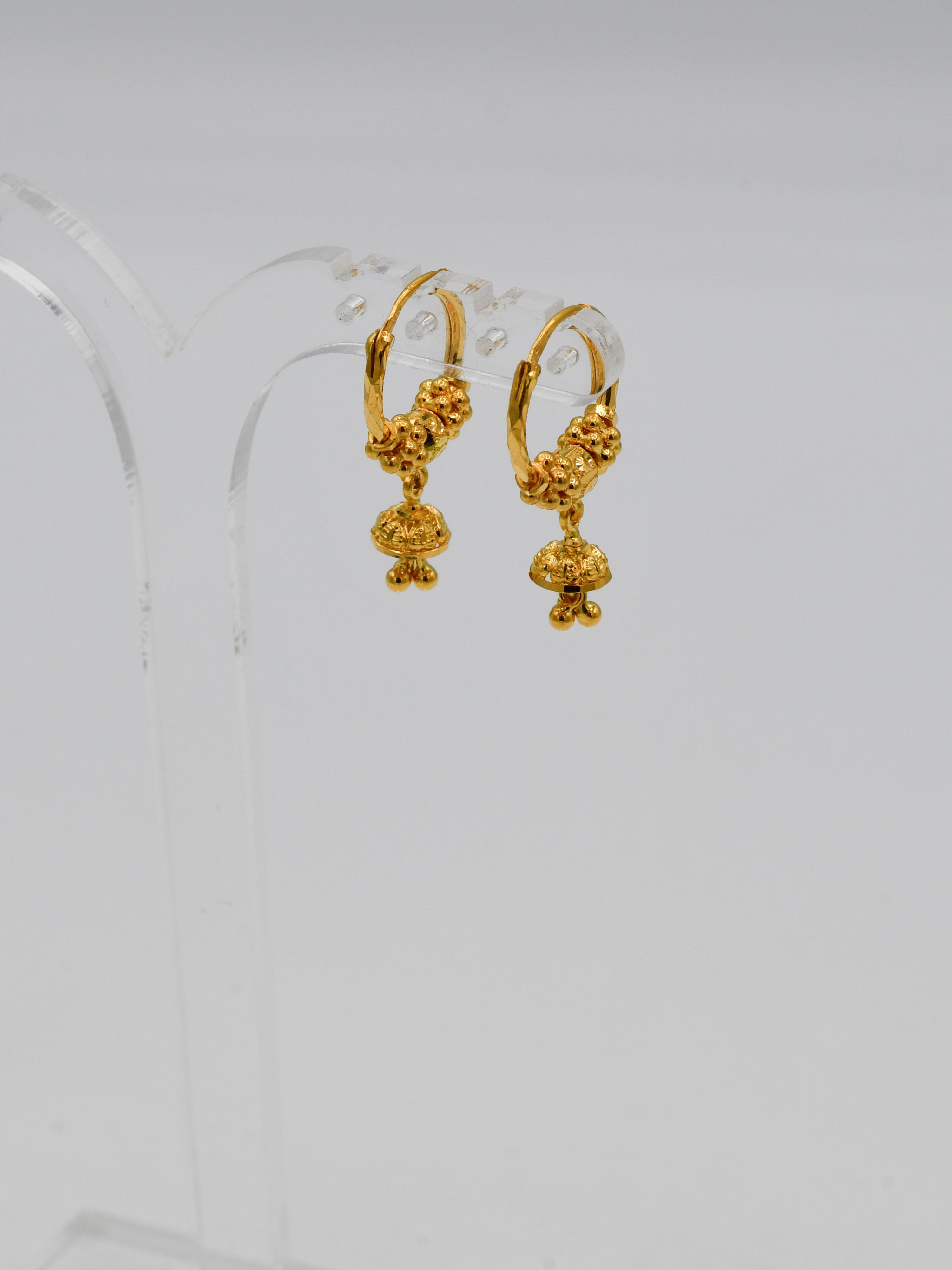 22Ct Gold Jhumkil Bali - Roop Darshan