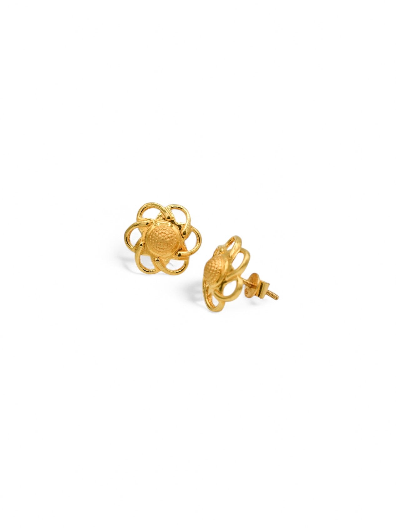 22ct Gold Stud Earrings - Roop Darshan
