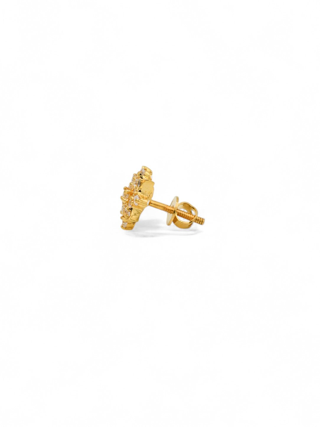 22ct Gold CZ Stud Earrings - Roop Darshan