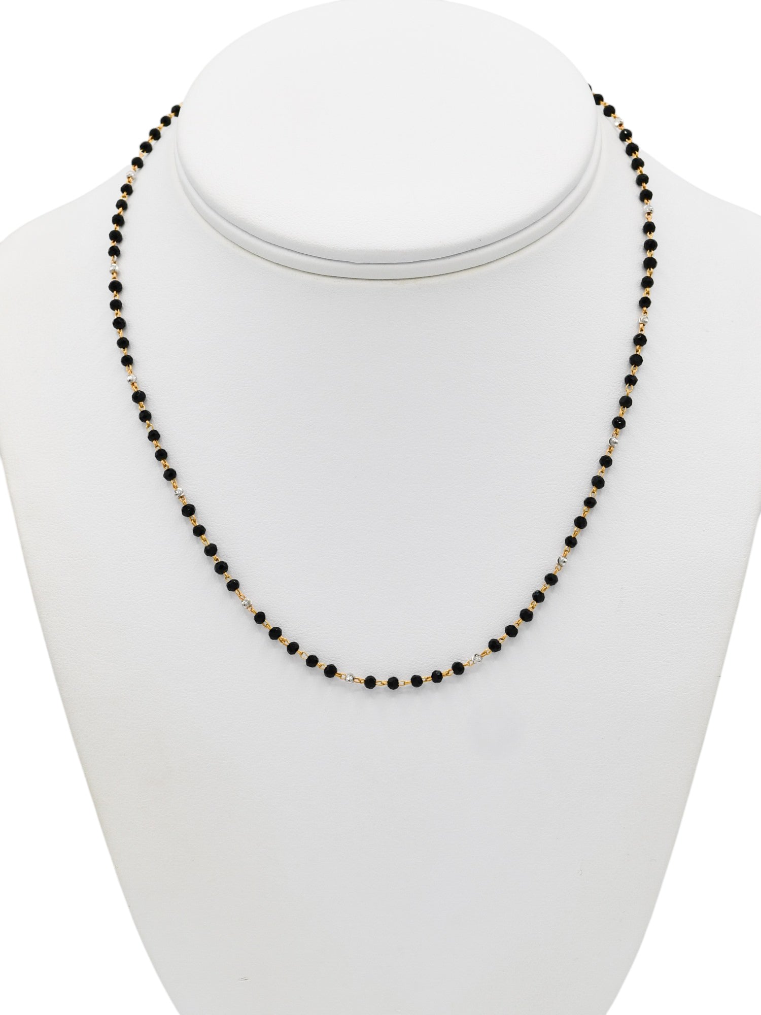 22ct Gold Black Crystal Mangal Sutra - Roop Darshan