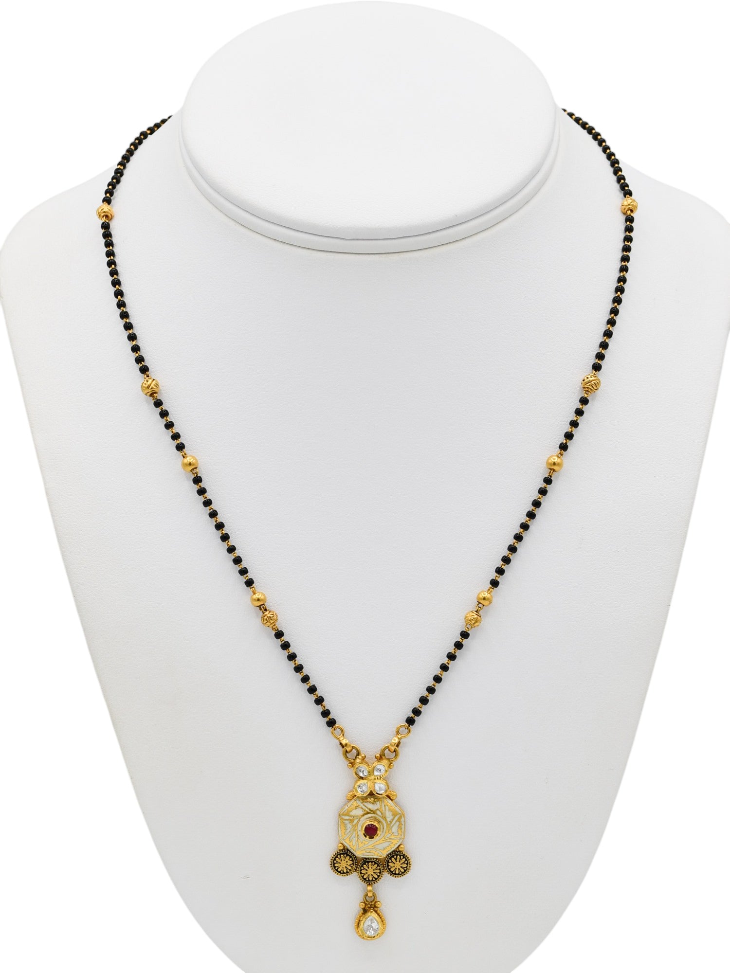 22ct Gold Antique Kundan Ball Mangal Sutra - Roop Darshan