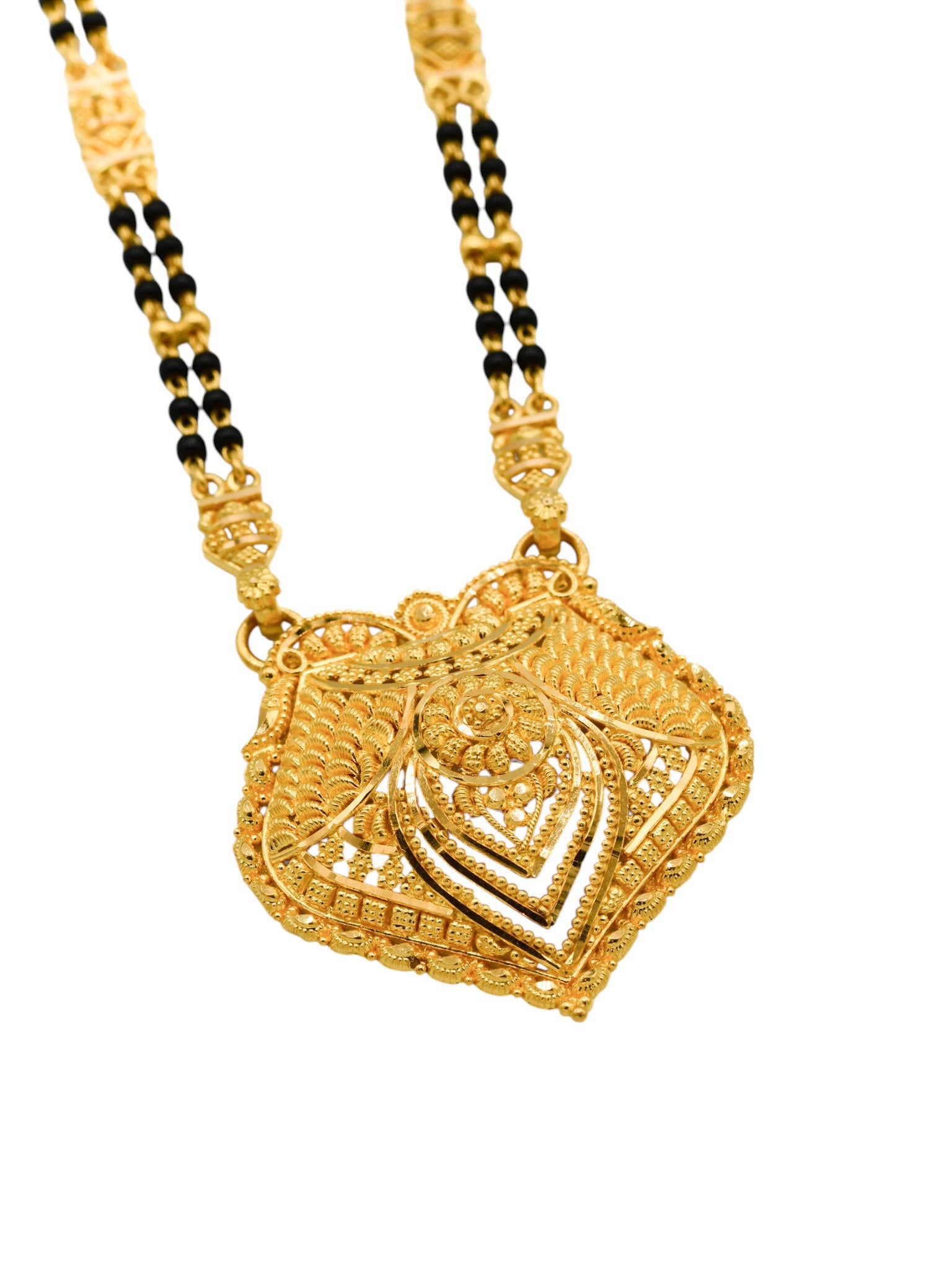 22Ct Gold Two Row Long Mangal Sutra