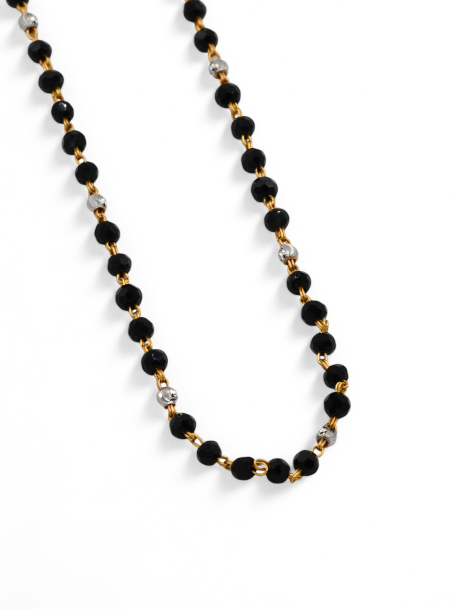 22ct Gold Black Crystal Mangal Sutra - Roop Darshan