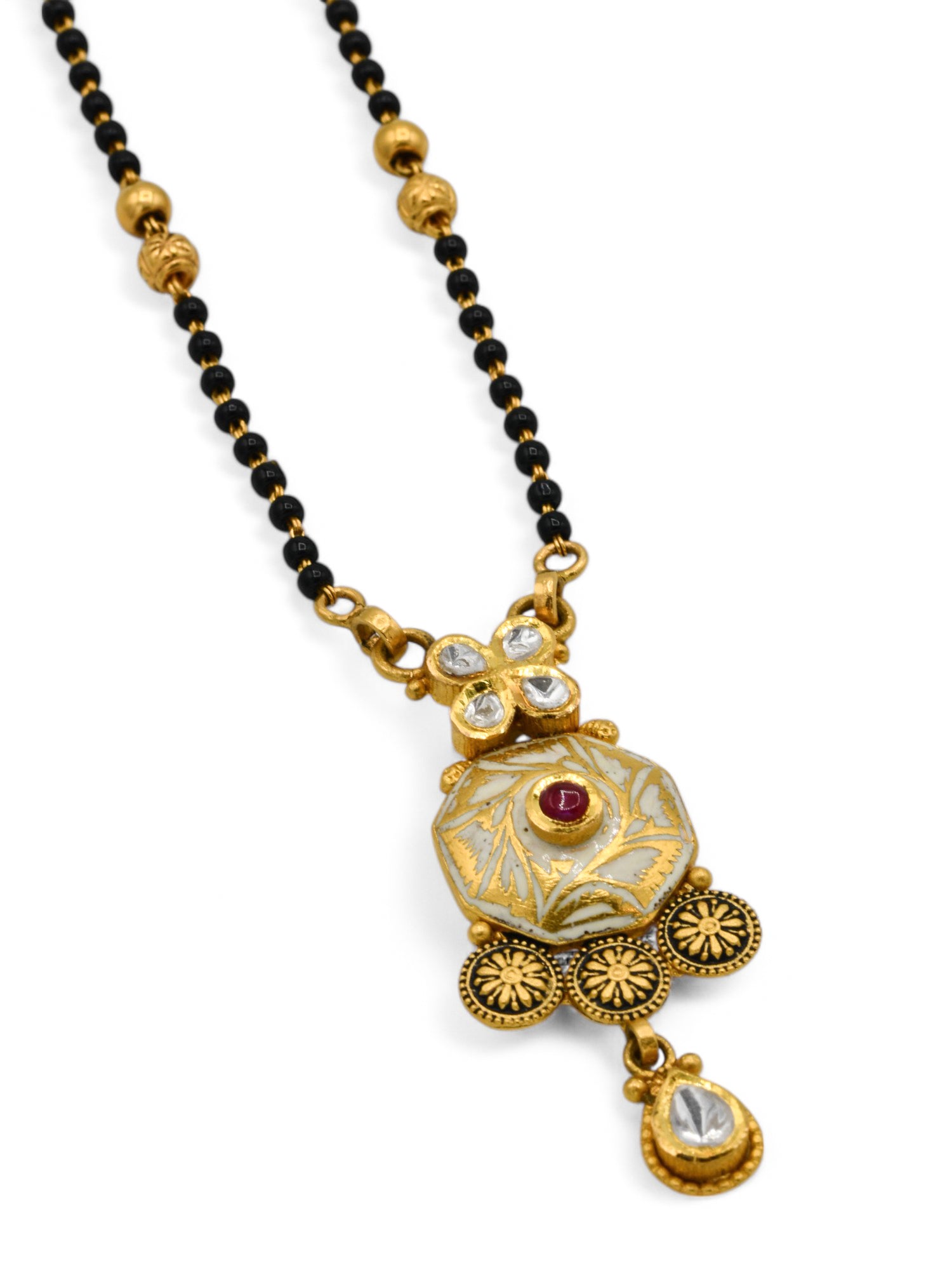 22ct Gold Antique Kundan Ball Mangal Sutra - Roop Darshan