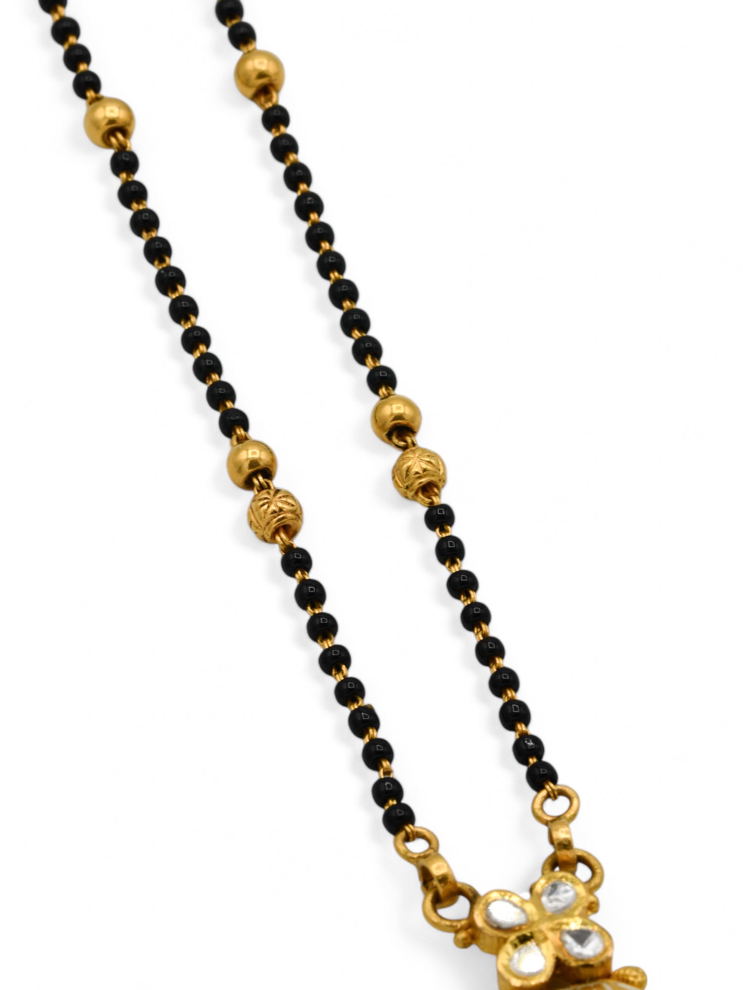 22ct Gold Antique Kundan Ball Mangal Sutra - Roop Darshan