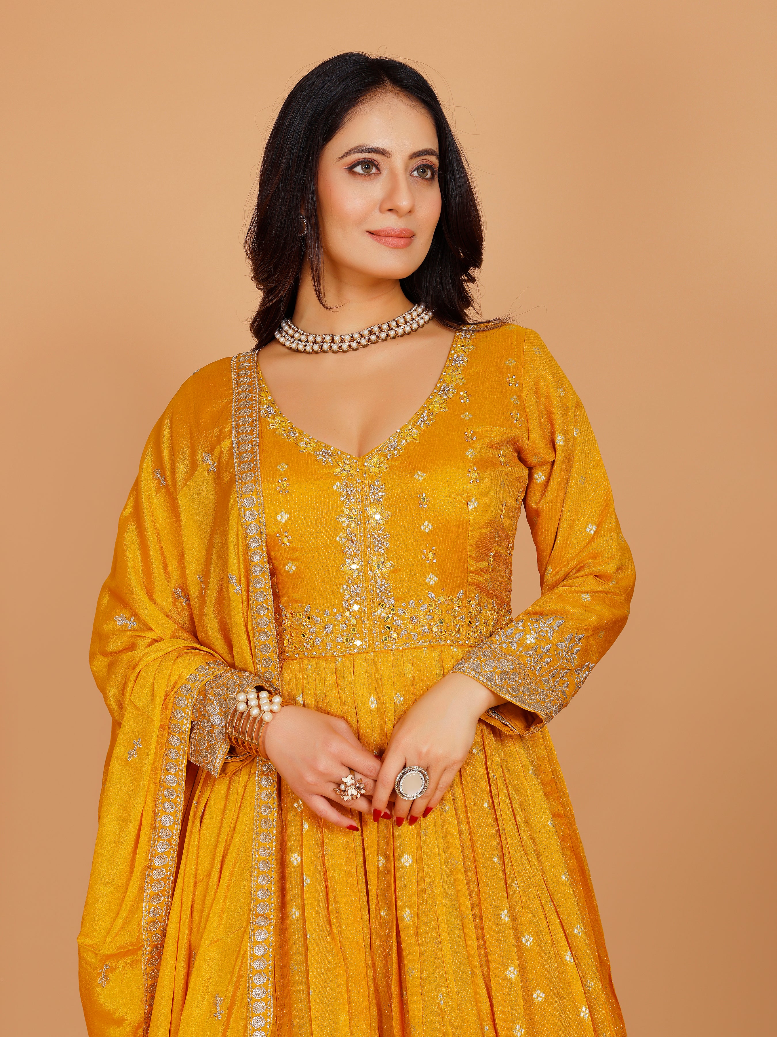 Tanisha Gown With Dupatta - Roop Darshan