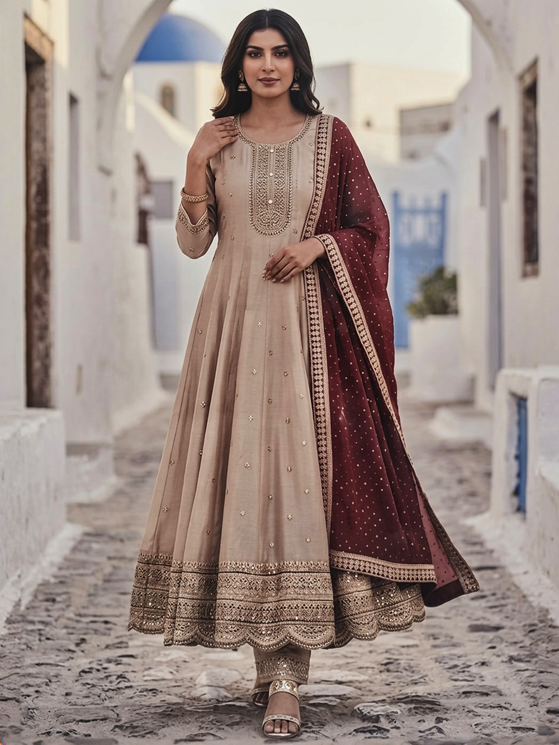 Diya Silk Flair Suit