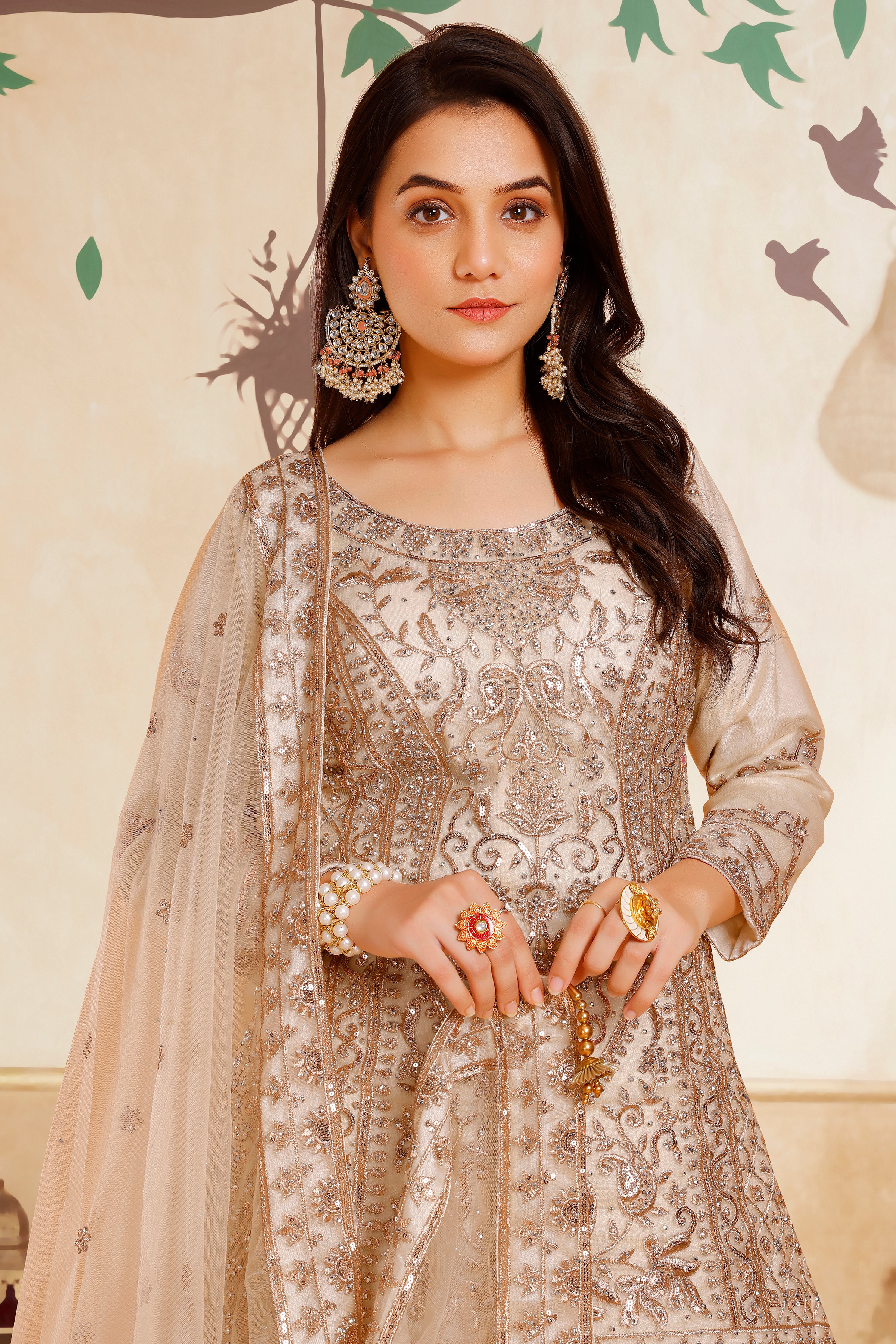 Zakia Long Top Lehenga - Roop Darshan