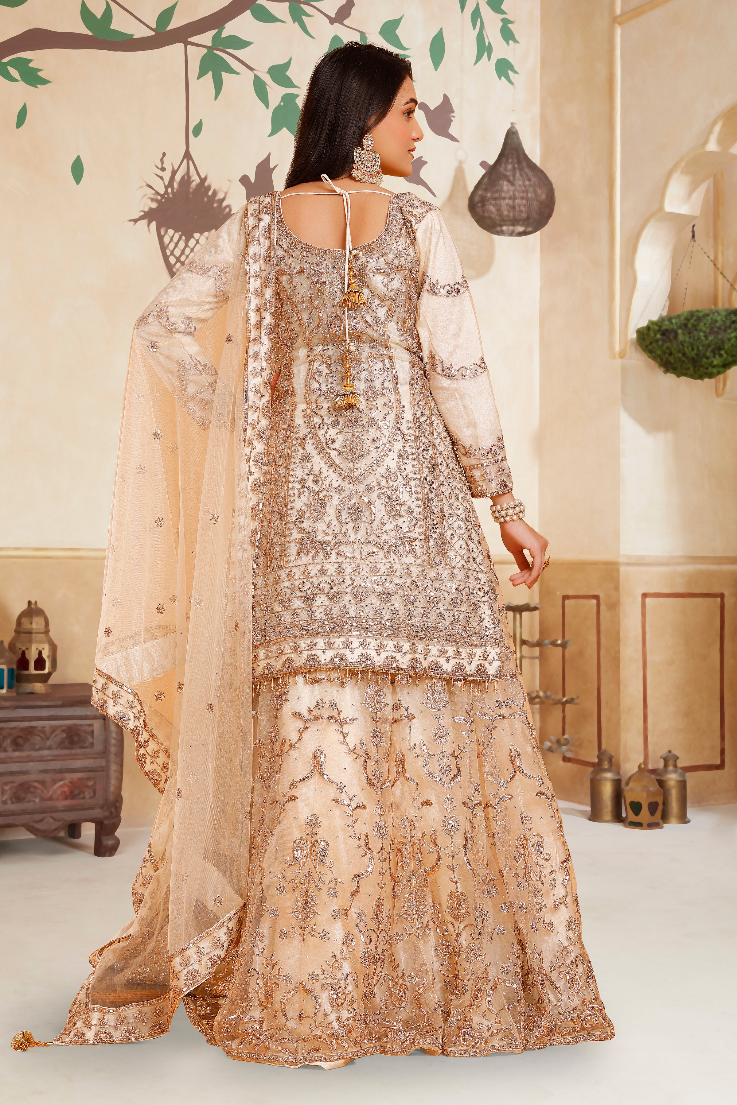 Zakia Long Top Lehenga - Roop Darshan