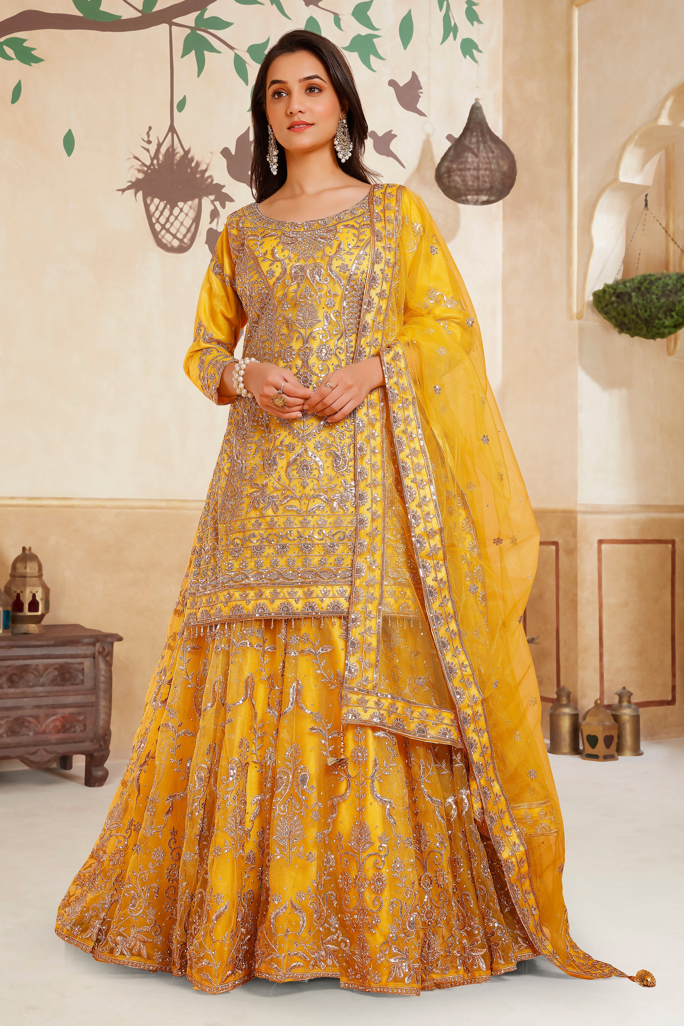 Zakia Long Top Lehenga - Roop Darshan