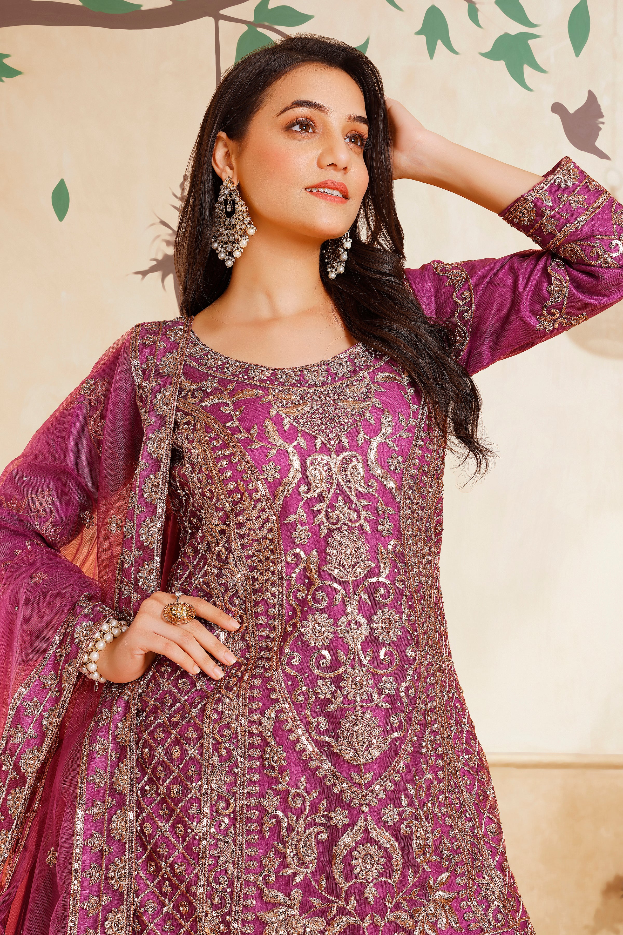 Zakia Long Top Lehenga - Roop Darshan