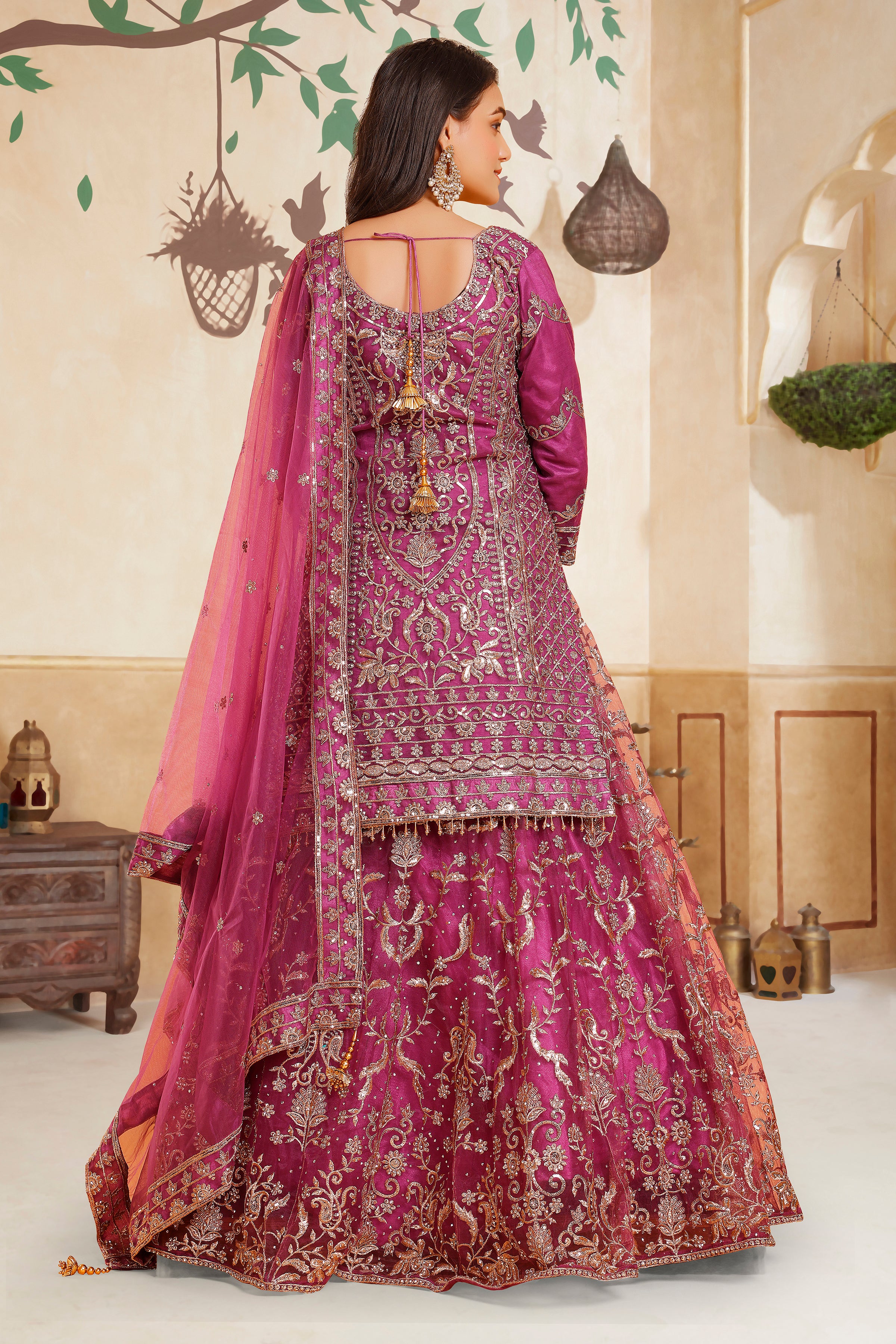 Zakia Long Top Lehenga - Roop Darshan
