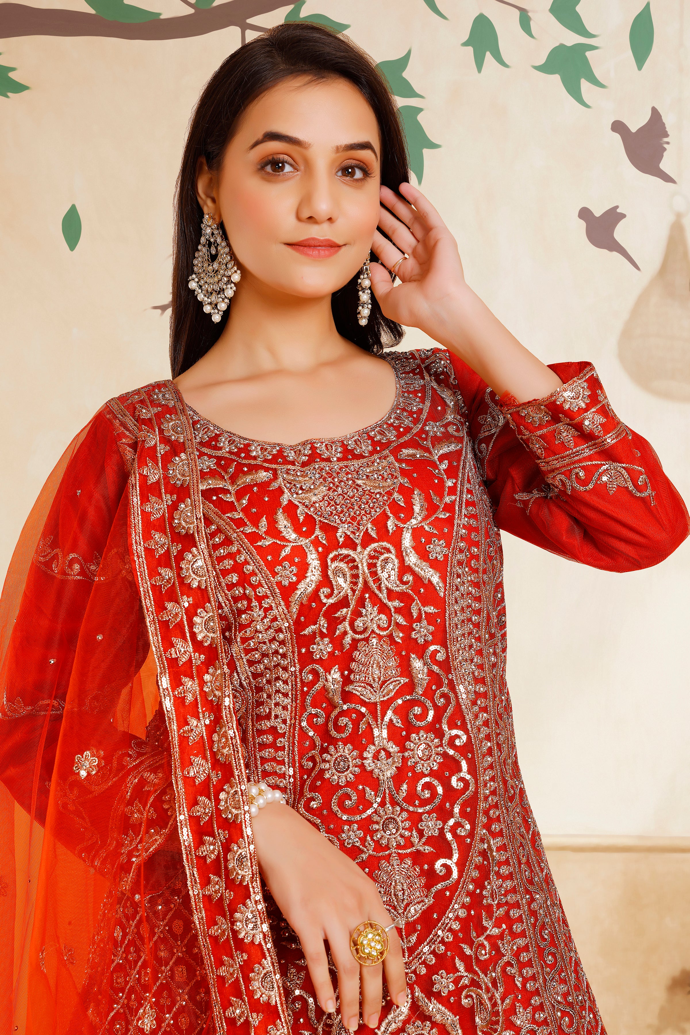 Zakia Long Top Lehenga - Roop Darshan
