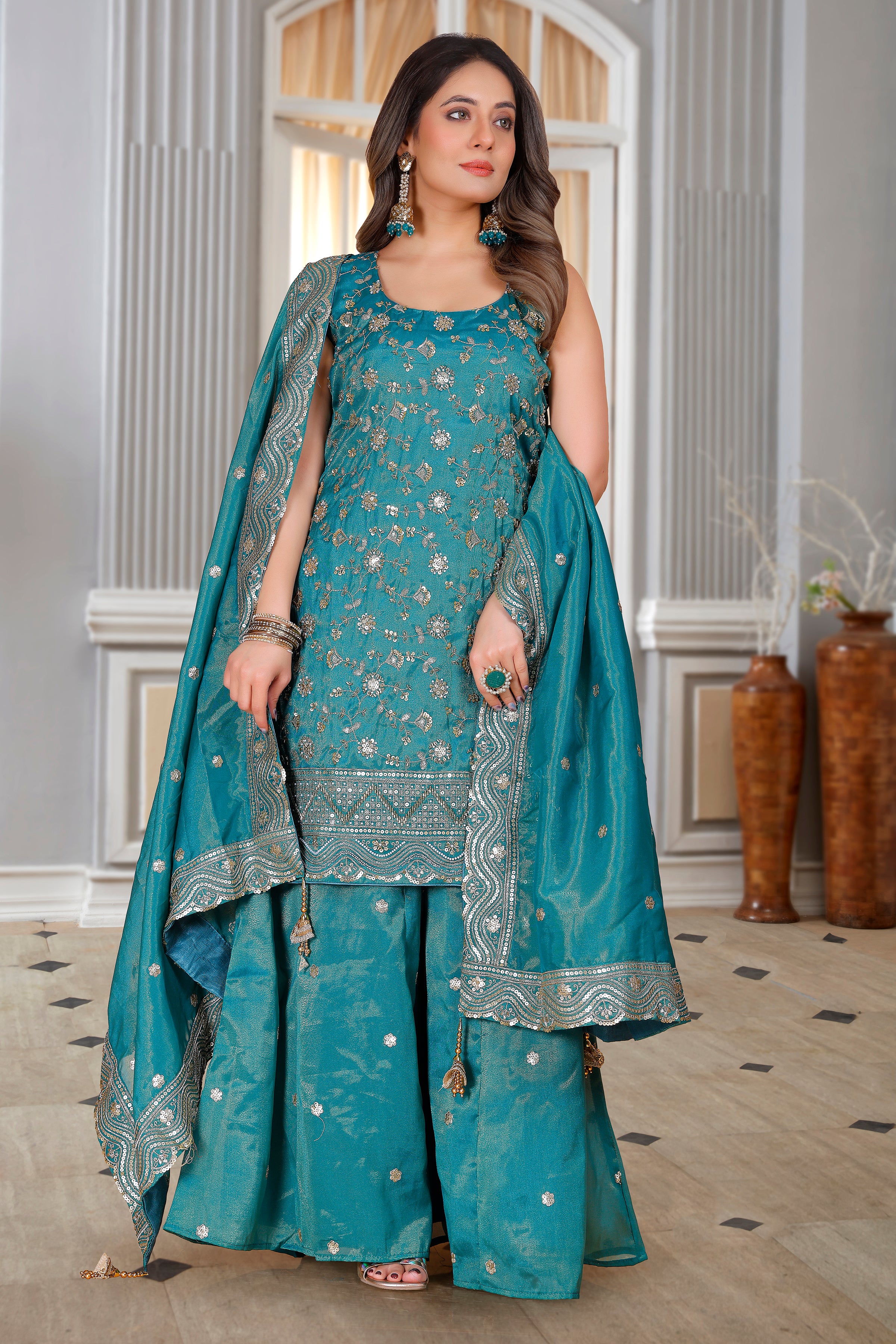 Krina Palazzo Suit - Roop Darshan