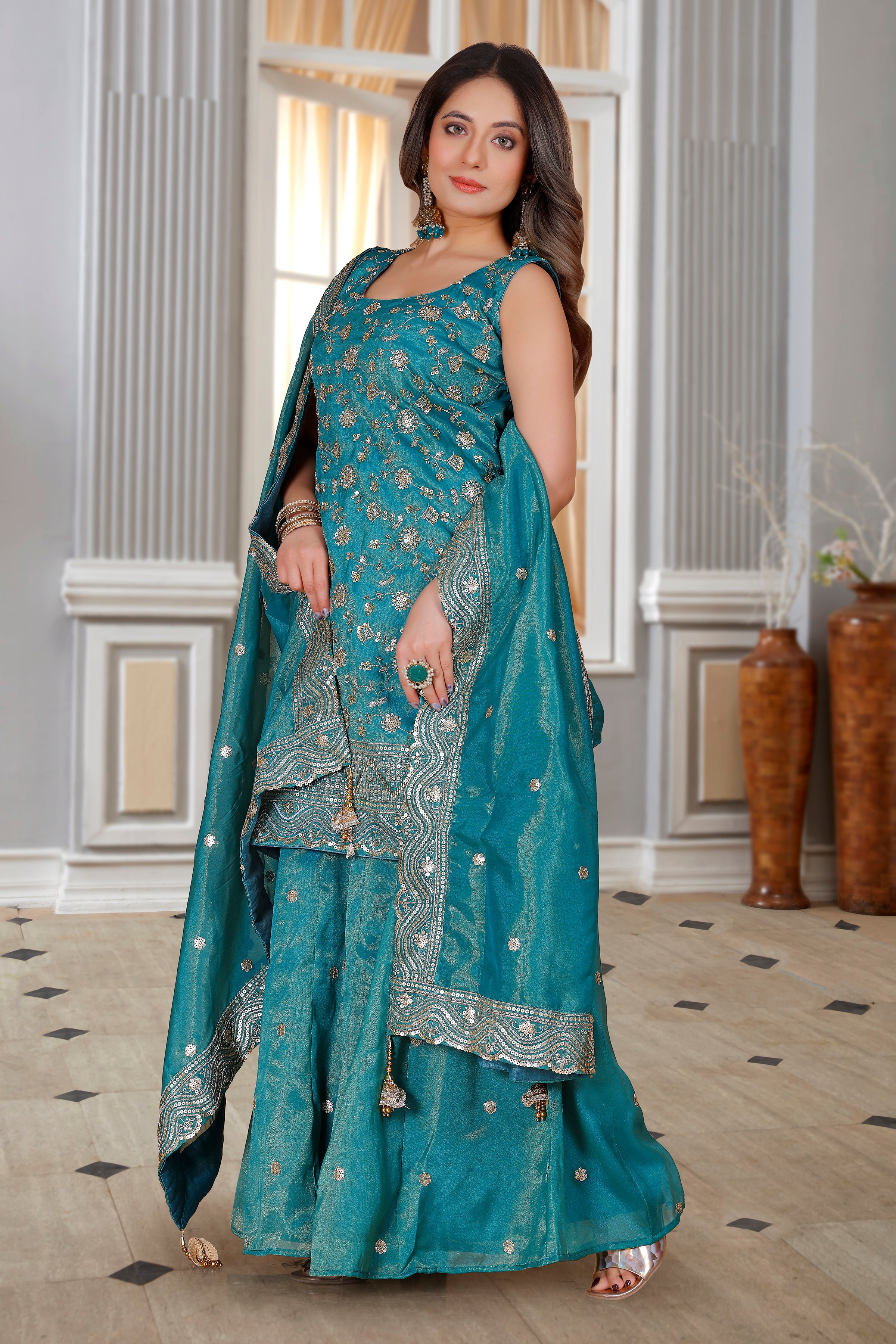 Krina Palazzo Suit - Roop Darshan