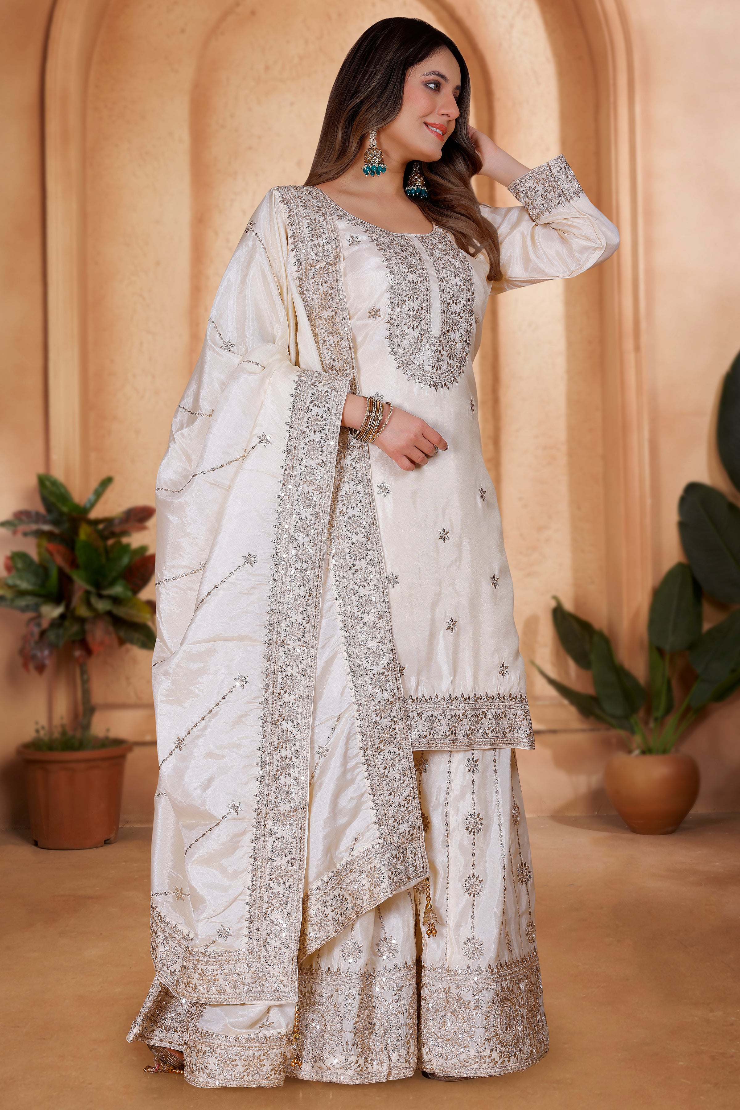 Emily Palazzo Suit - Roop Darshan
