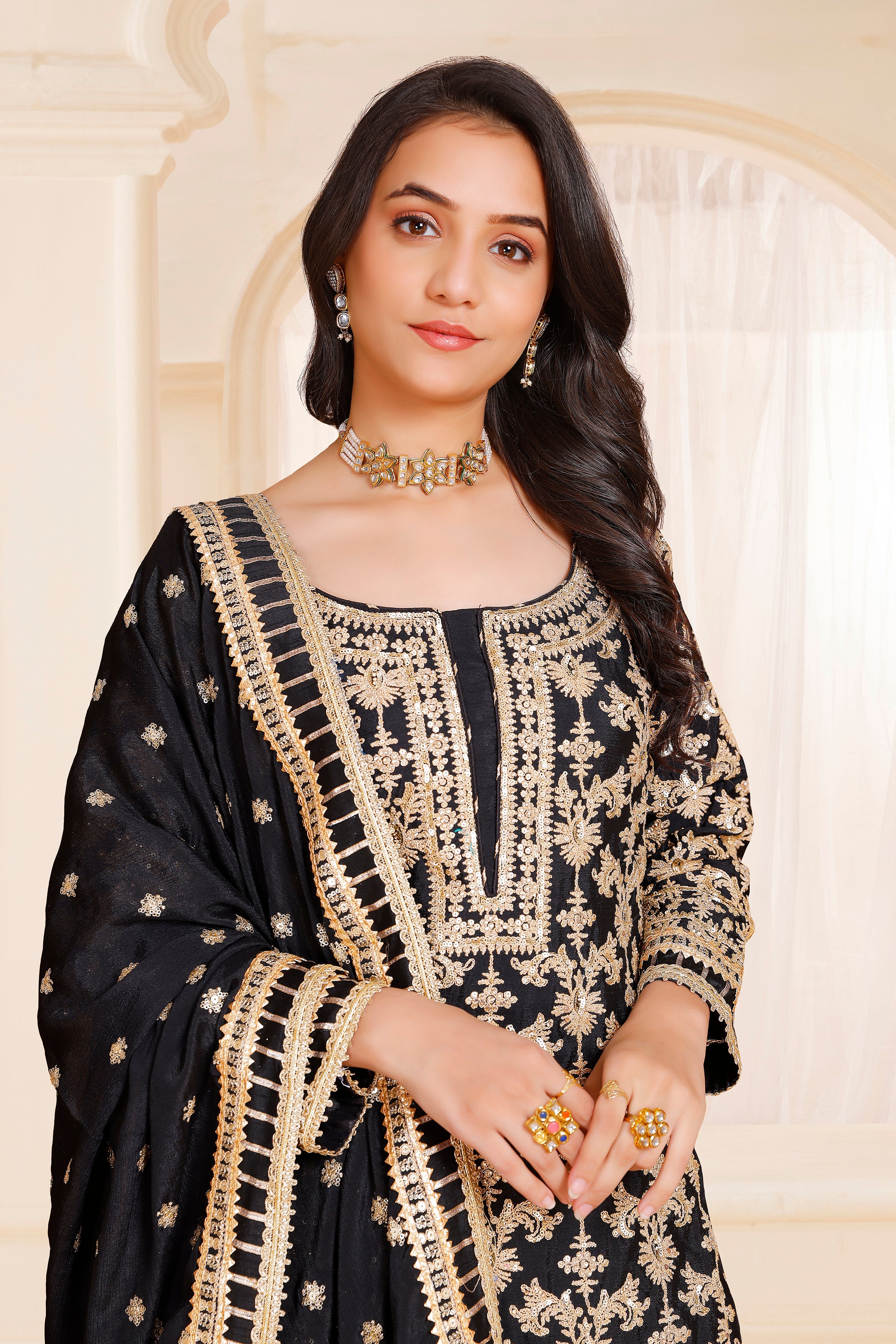Nisha Sharara Suit - Roop Darshan