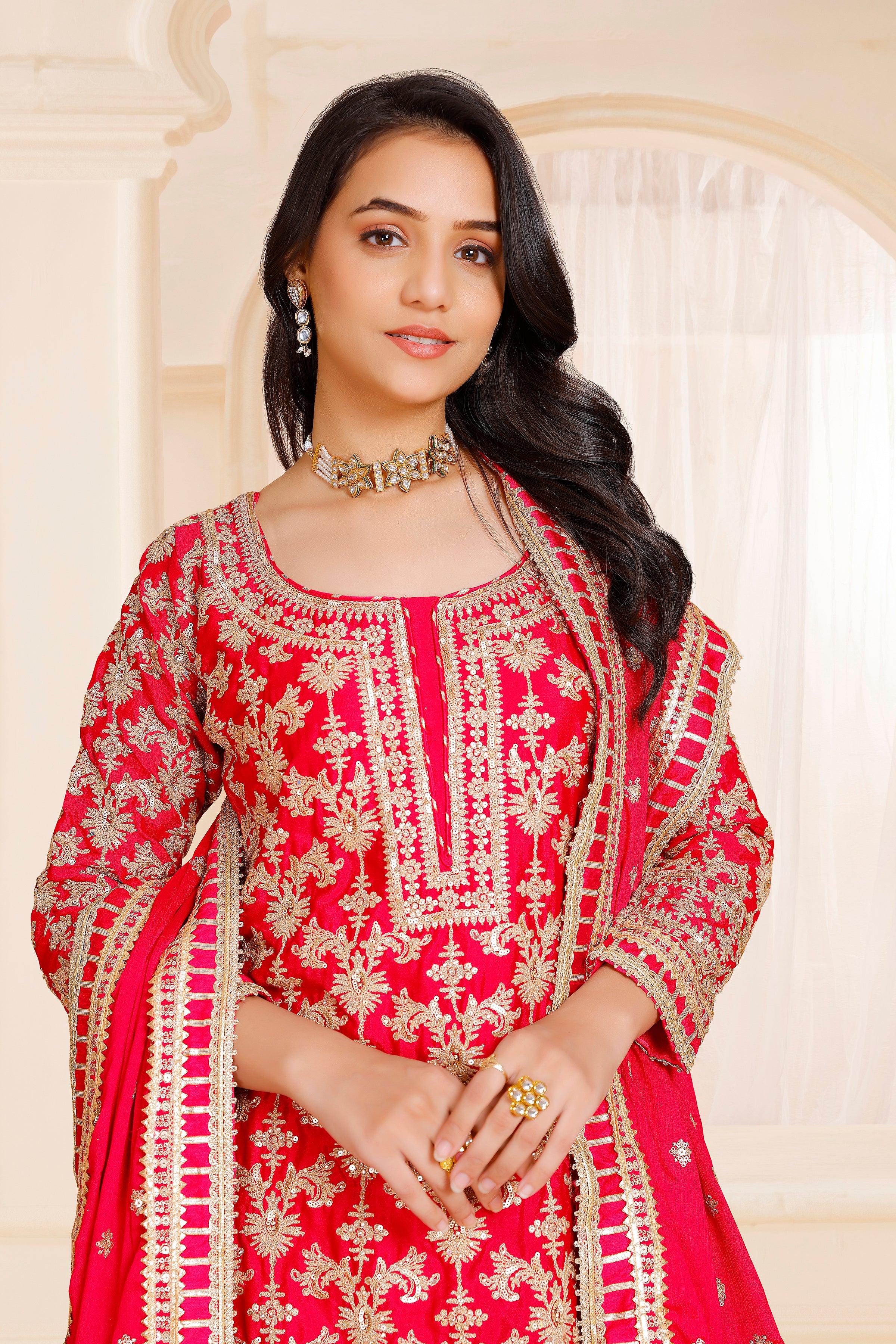 Nisha Sharara Suit - Roop Darshan