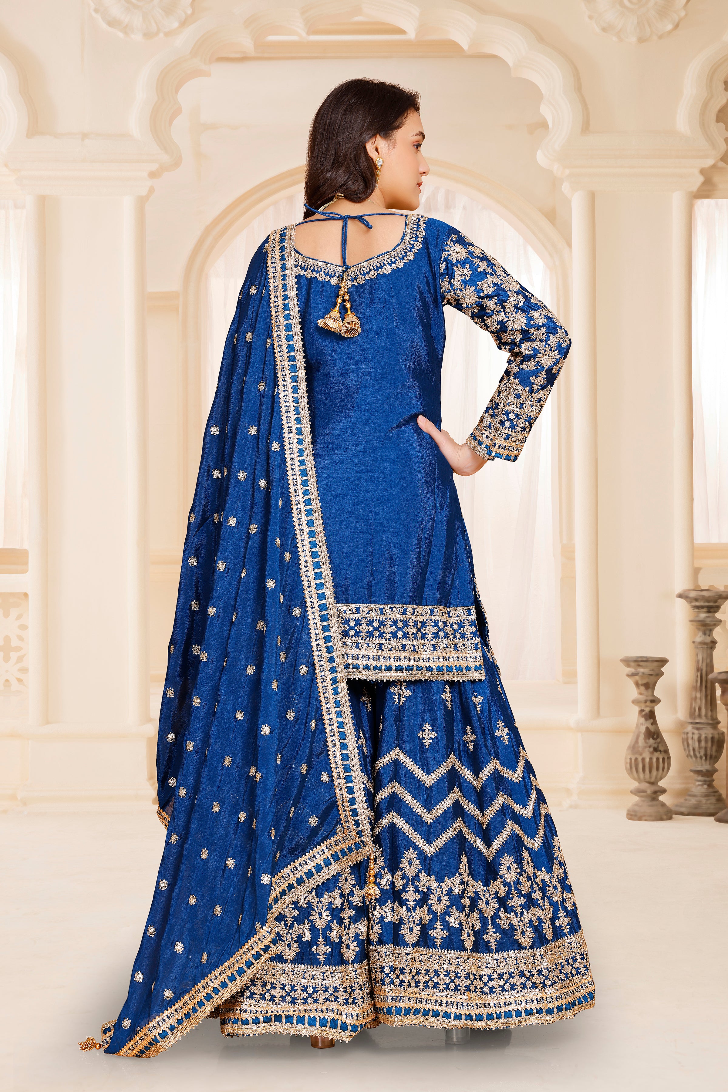 Nisha Sharara Suit - Roop Darshan