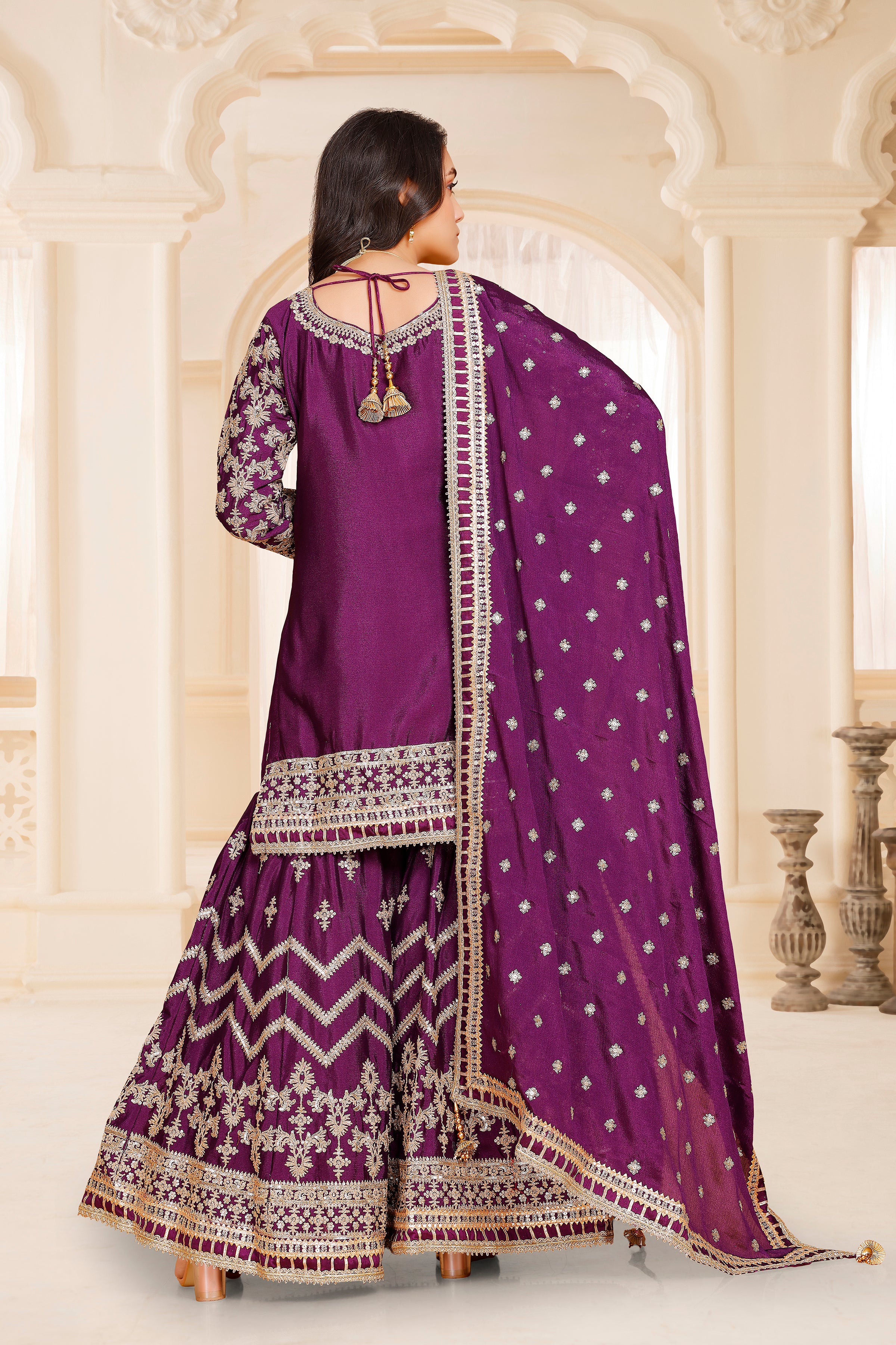 Nisha Sharara Suit - Roop Darshan