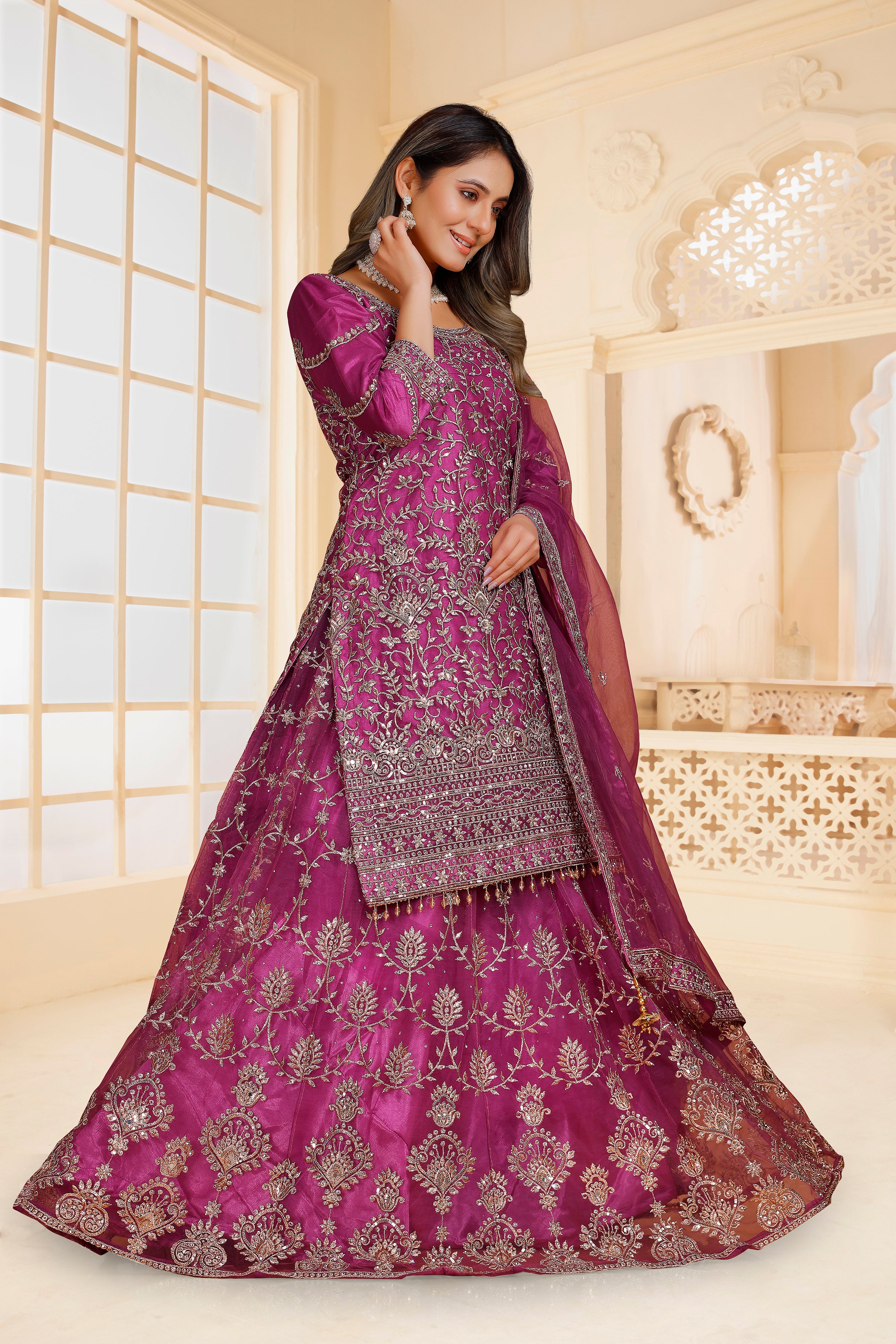 Sarina Long Top Lehenga - Roop Darshan