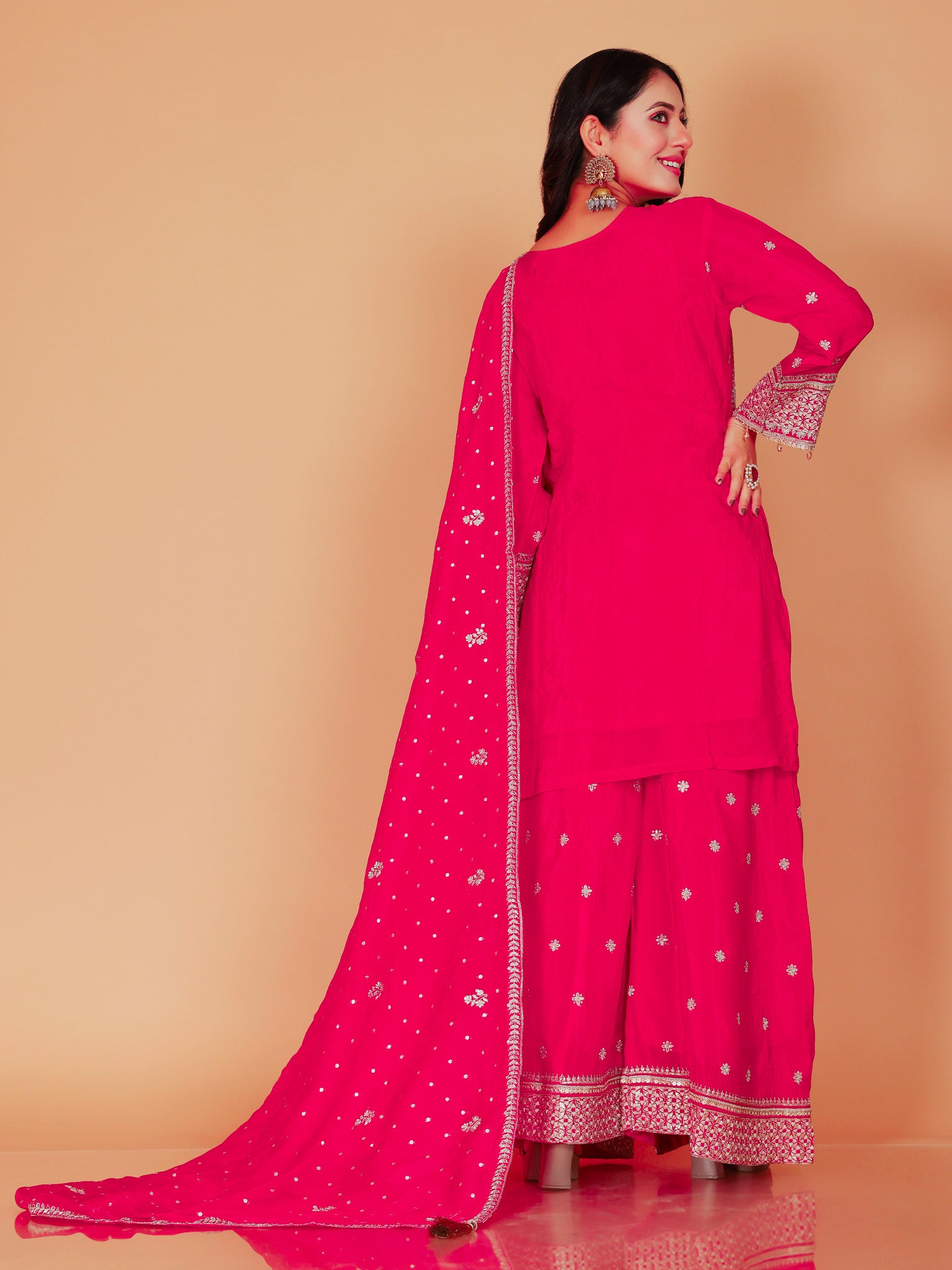 Zaira Straight Palazzo Suit - Roop Darshan