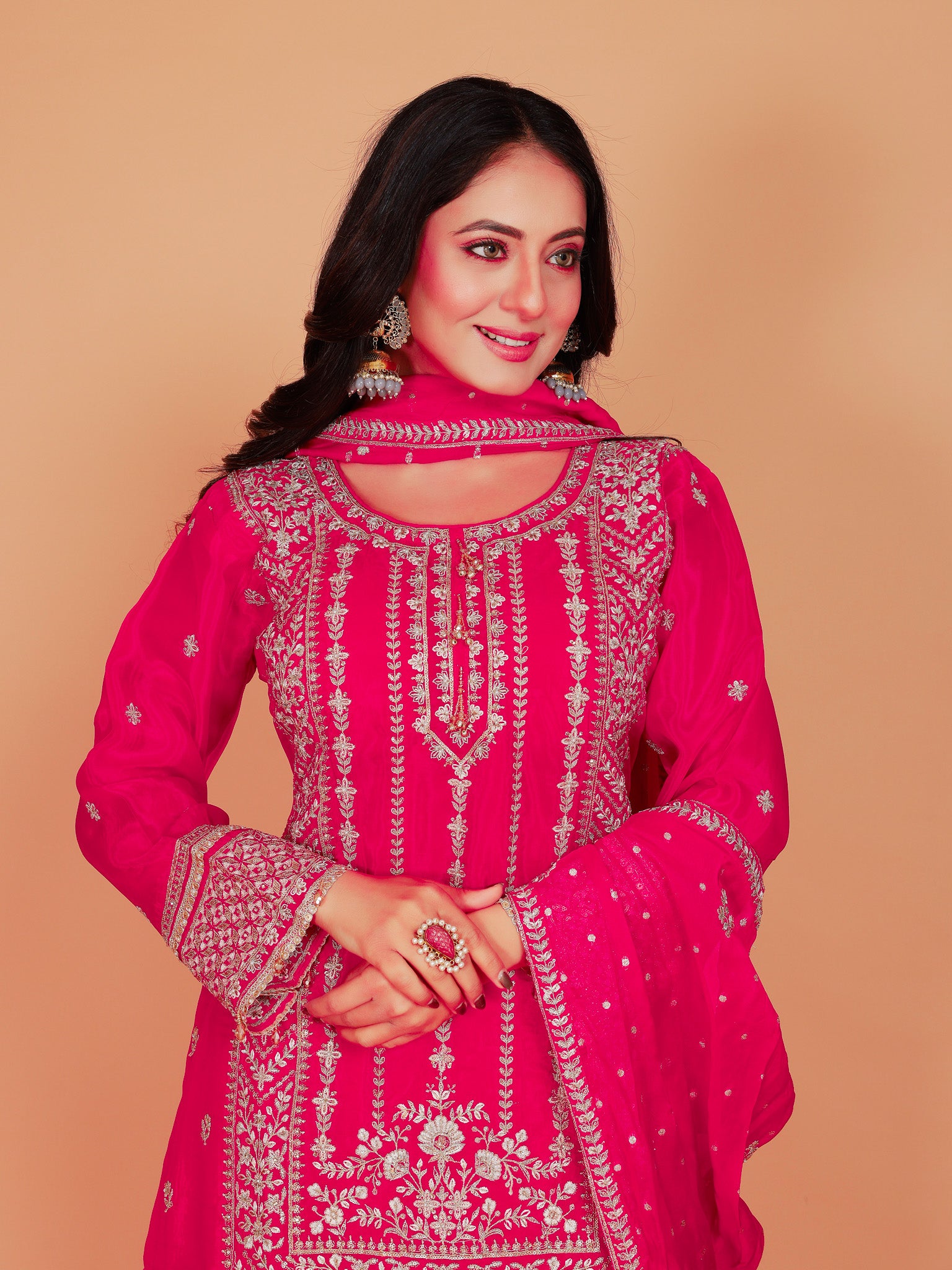 Zaira Straight Palazzo Suit - Roop Darshan
