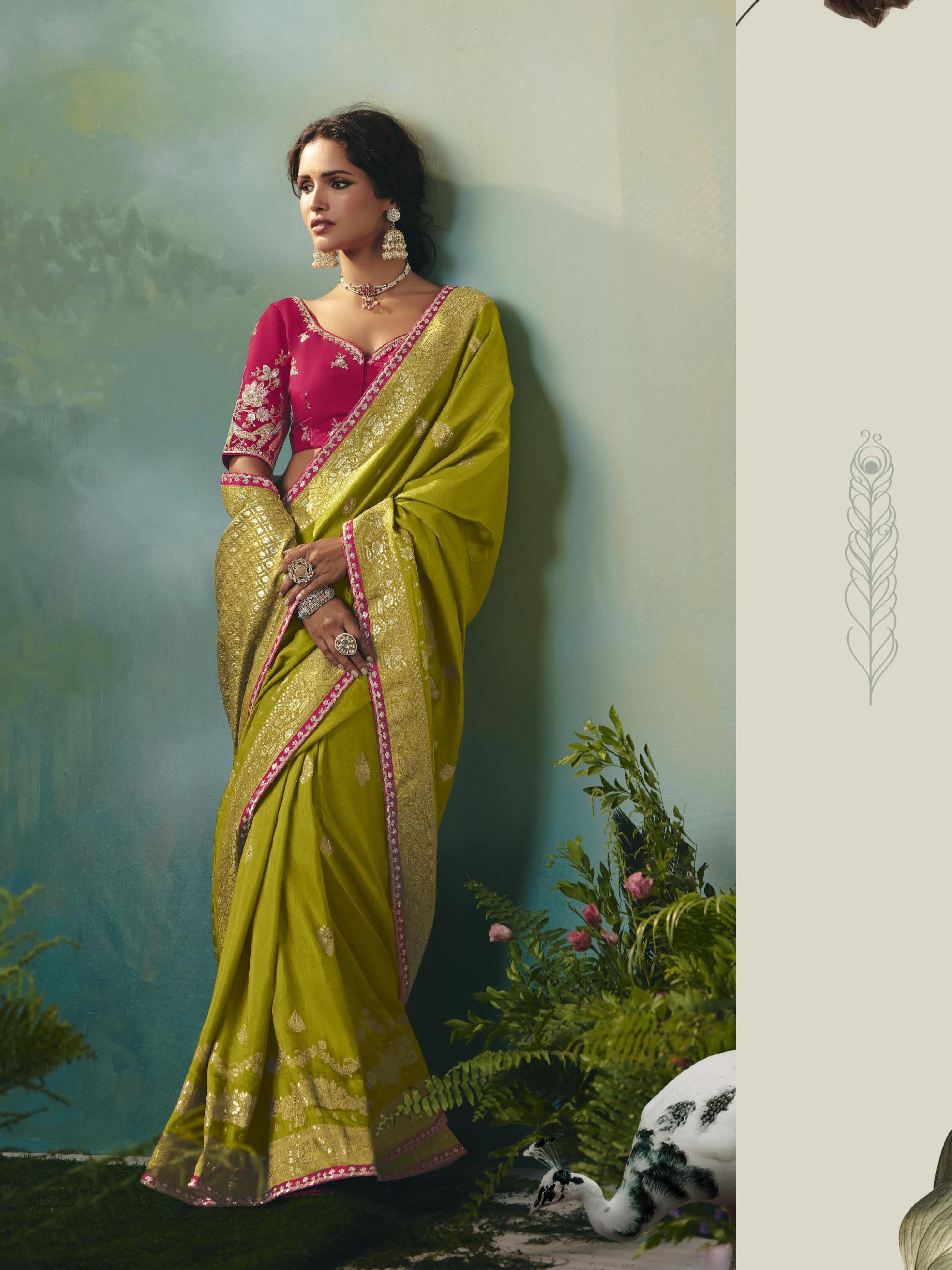 Vanya Silk Zari EmbroideryWork Border Saree - Roop Darshan
