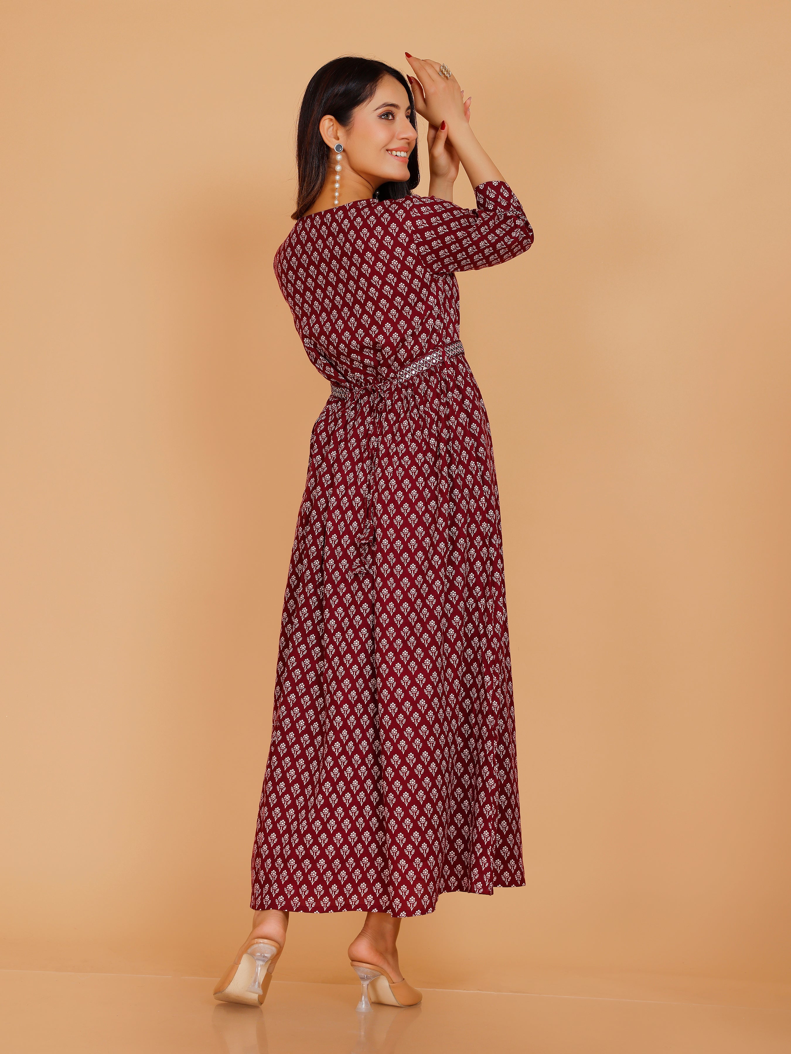 Vamika Ladies Cotton Printed Flair Kurti - Roop Darshan