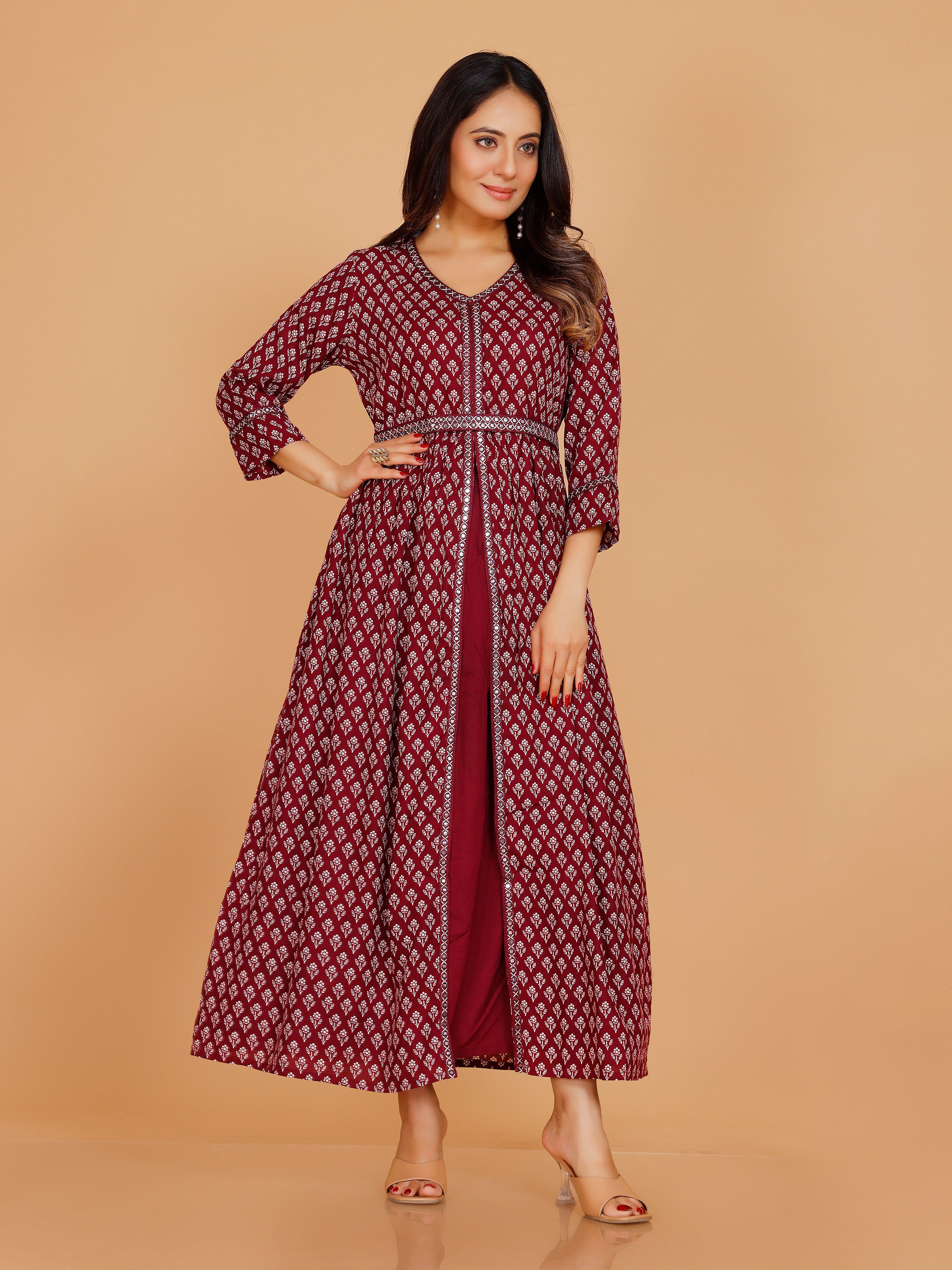 Vamika Ladies Cotton Printed Flair Kurti - Roop Darshan