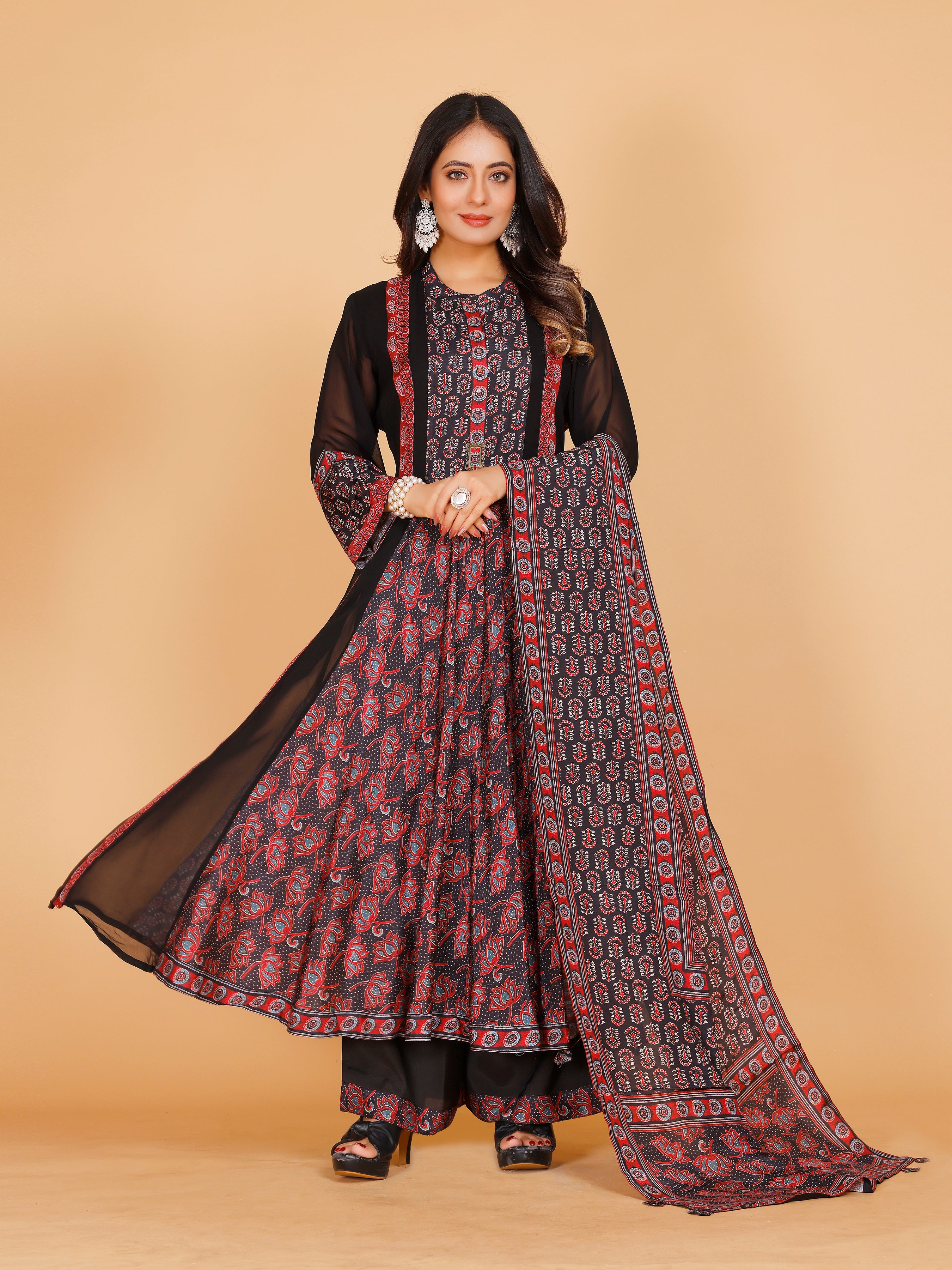 Nargis Palazzo Suit - Roop Darshan