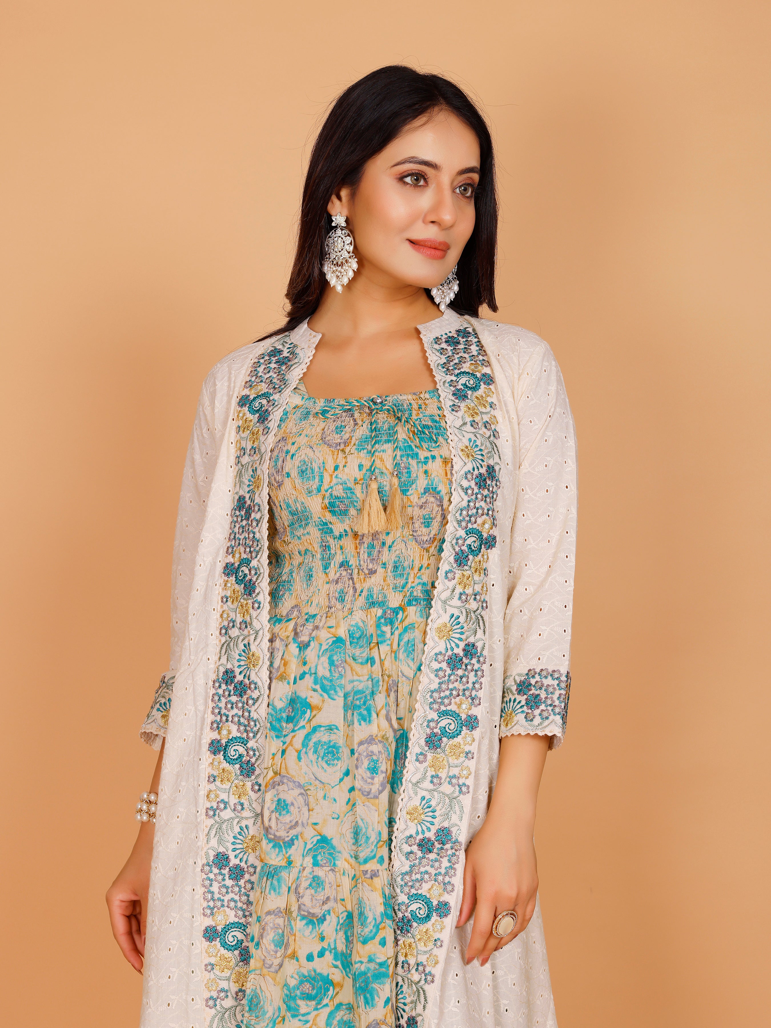Razi Kurti With Jacket - Roop Darshan