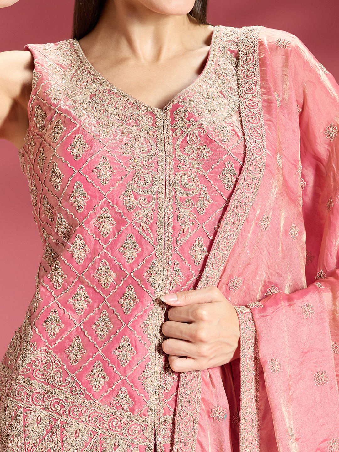 Akshra Organza Palazzo Suit